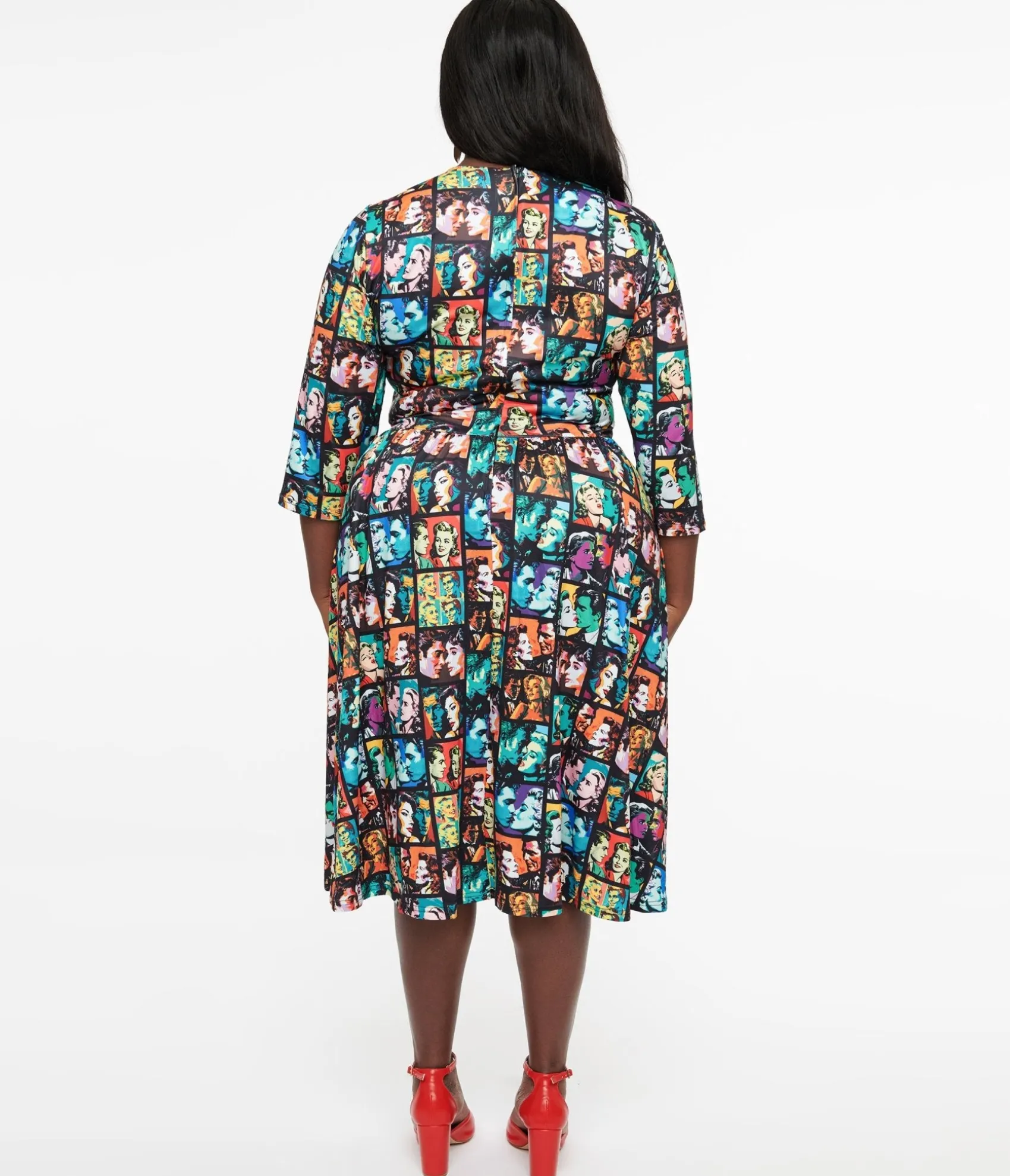 Unique Vintage Dolly & Dotty 1950s Vintage Romance Print Billie Fit & Flare Dress Outlet