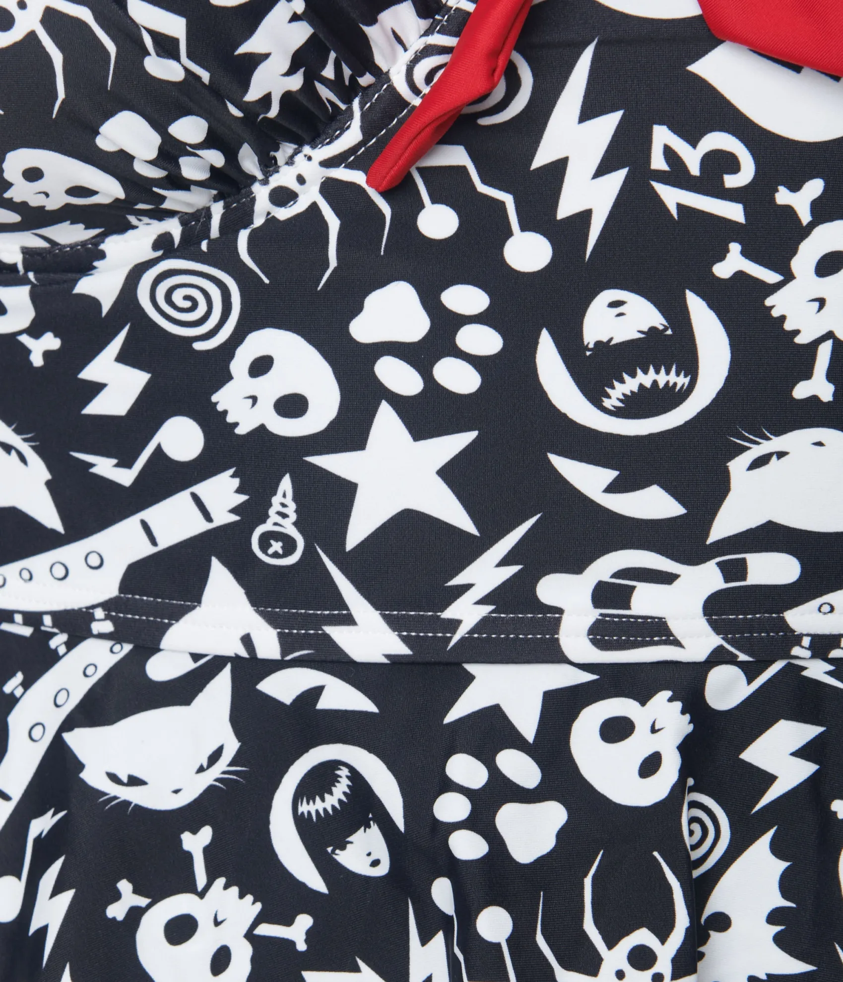 Unique Vintage Emily The Strange x Plus Size Black & White Tankini Swim Top Best Sale