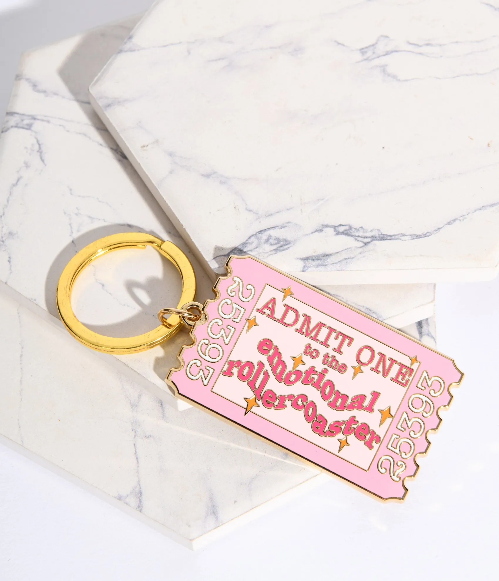 Unique Vintage Emotional Rollercoaster Ticket Keychain Cheap