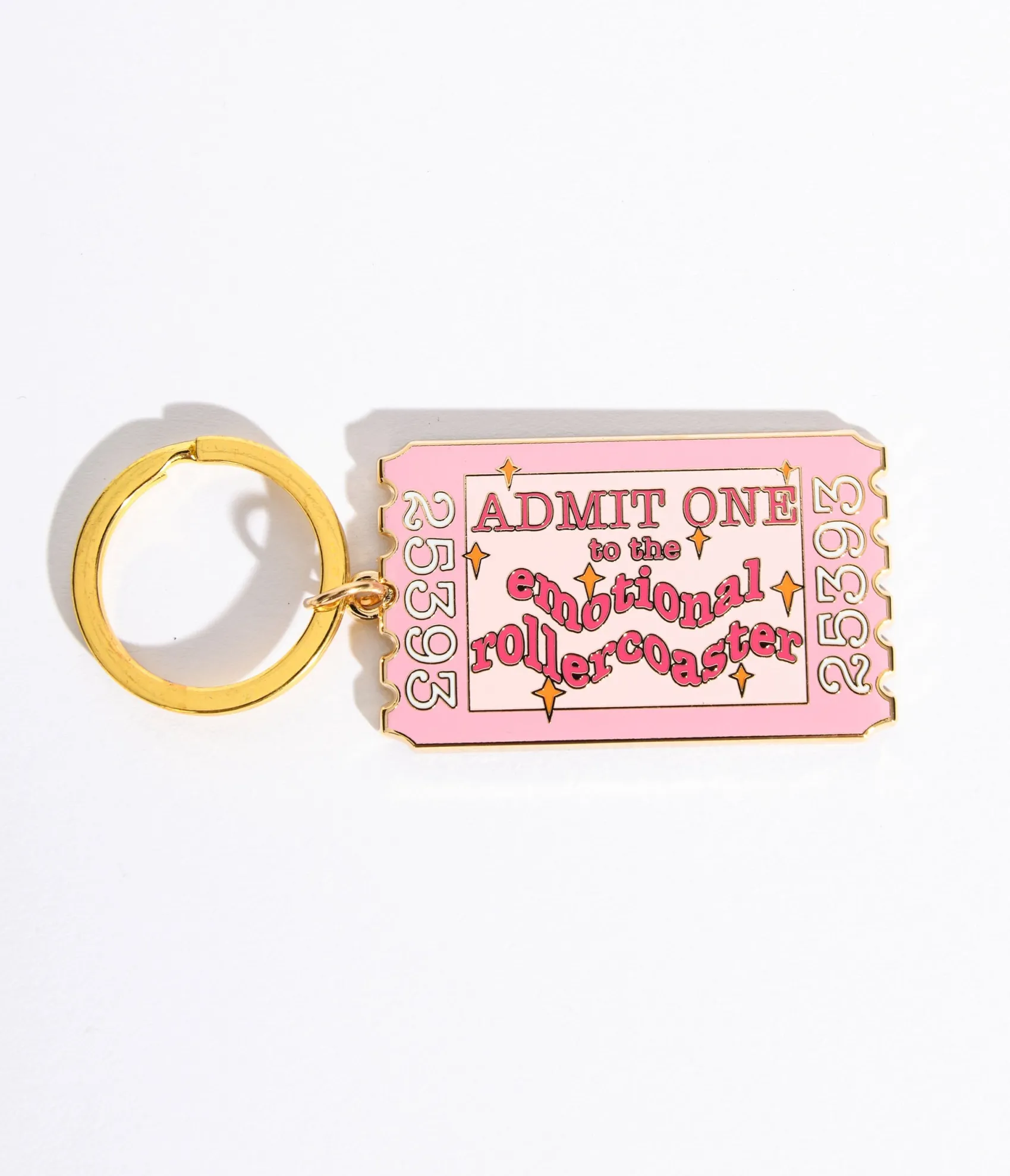 Unique Vintage Emotional Rollercoaster Ticket Keychain Cheap