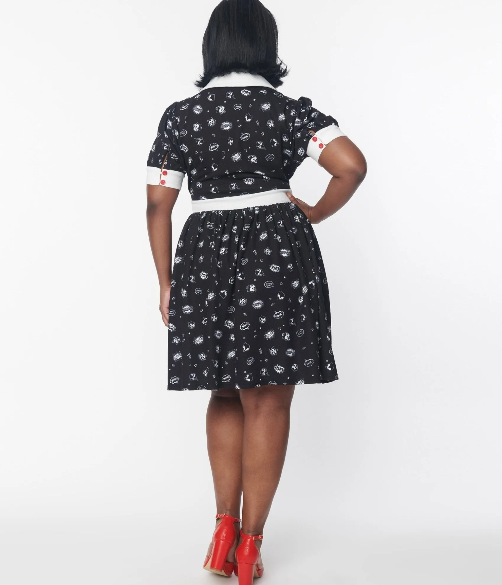 Unique Vintage Felix the Cat x Felix Comic Flare Dress Best Sale