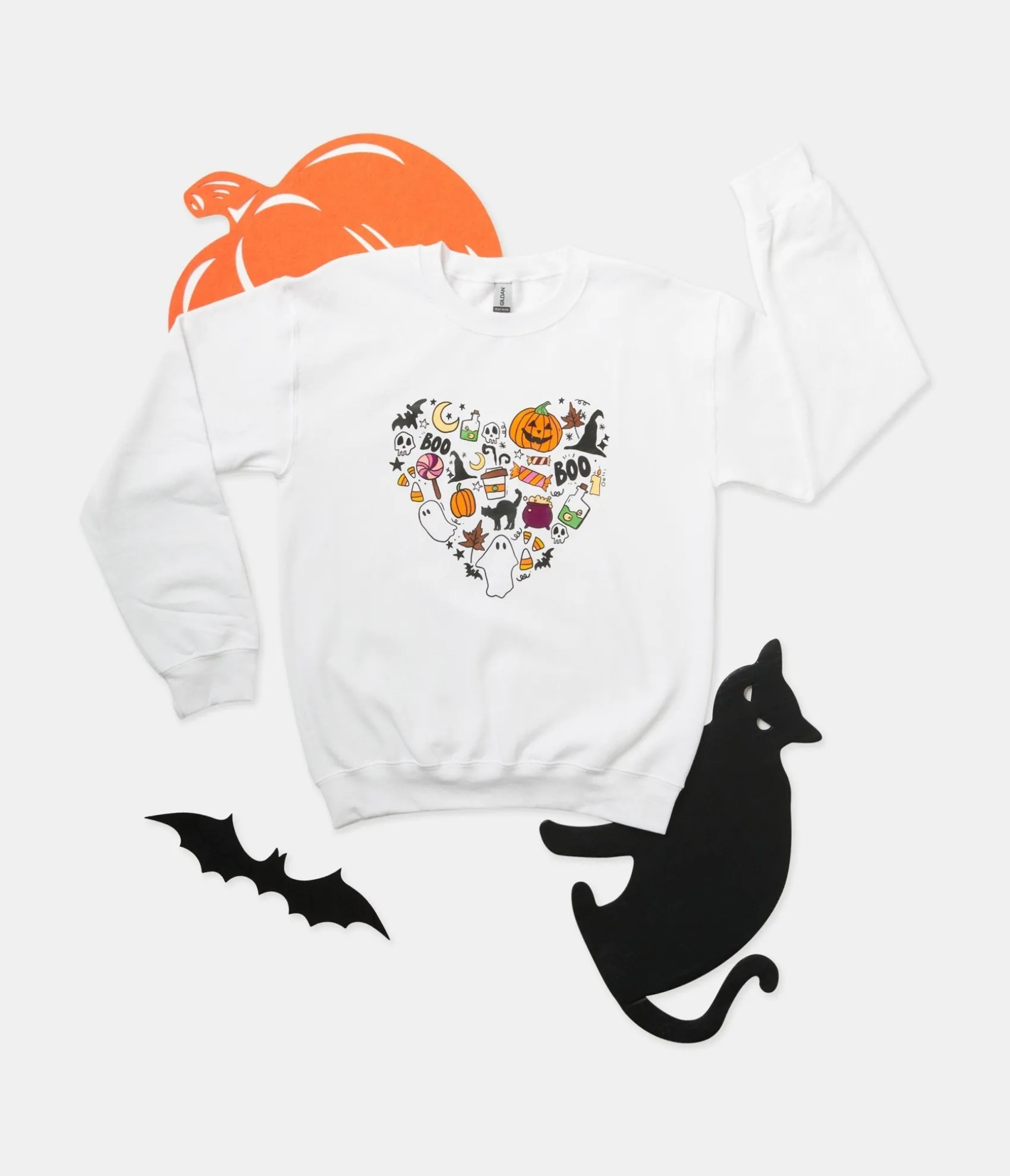 Unique Vintage Halloween Heart Unisex Graphic Sweatshirt Online