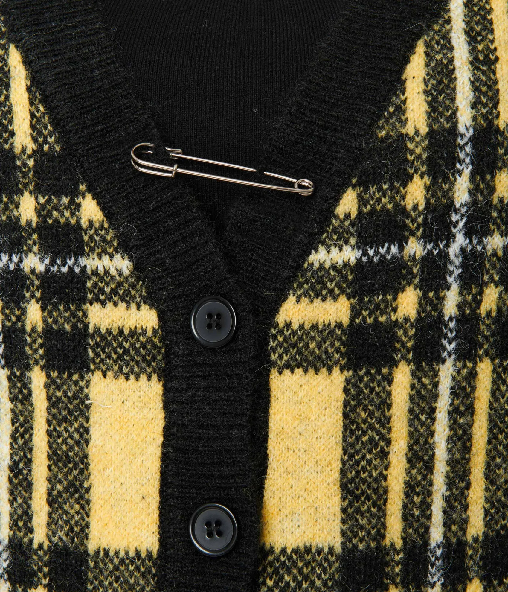 Unique Vintage Hell Bunny Yellow & Black Plaid Cardigan New