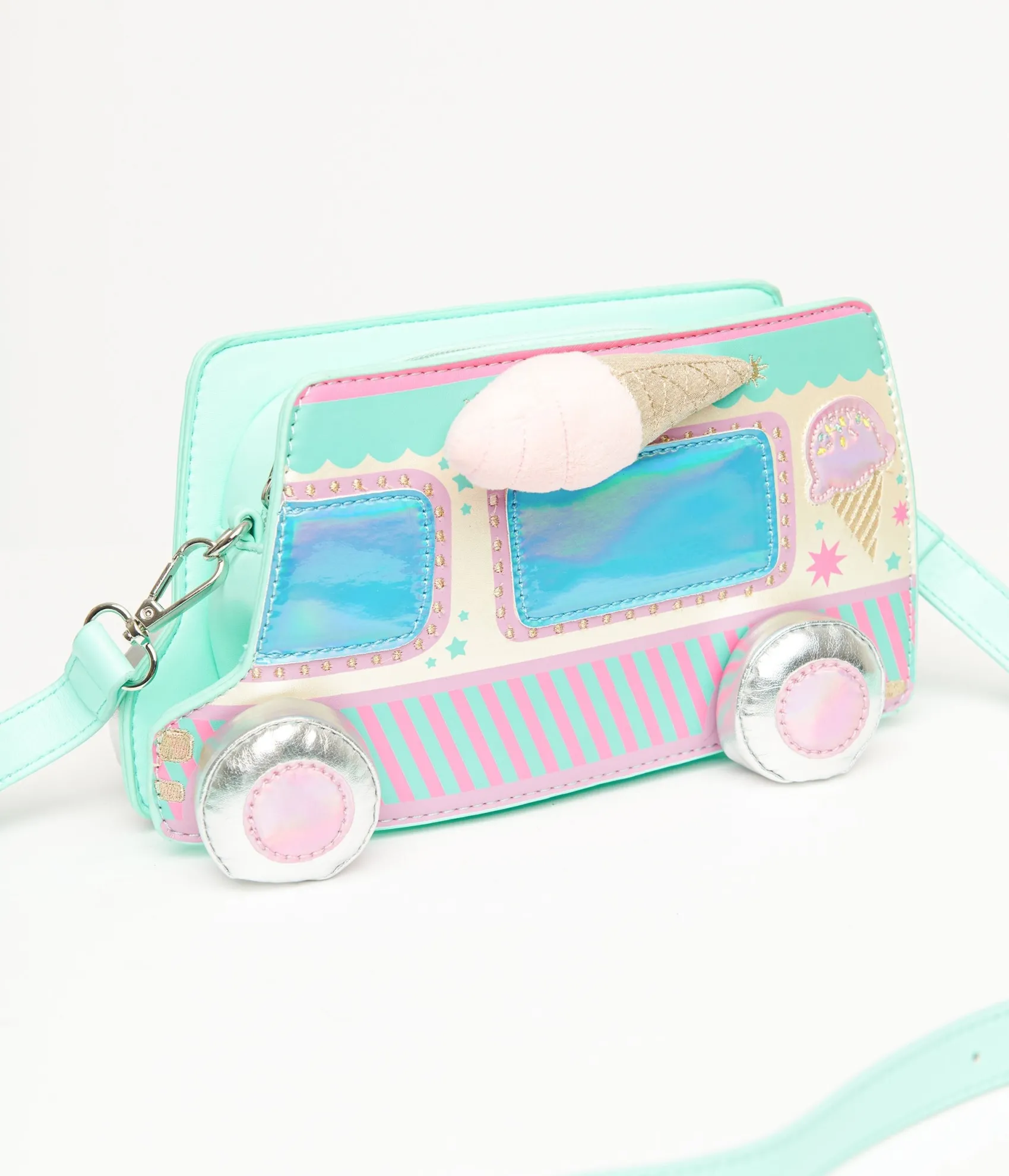 Unique Vintage Ice Cream Truck Leatherette Handbag Hot