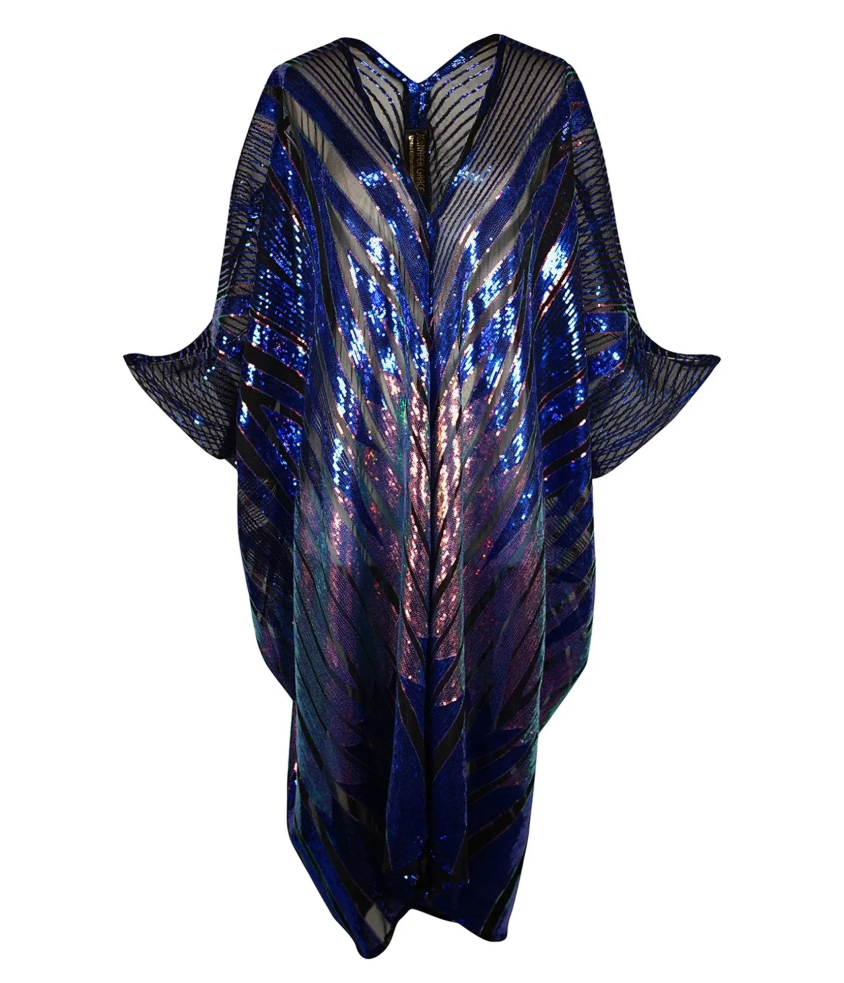 Unique Vintage Jennafer Grace Midnight Lotus Sequin Caftan Best