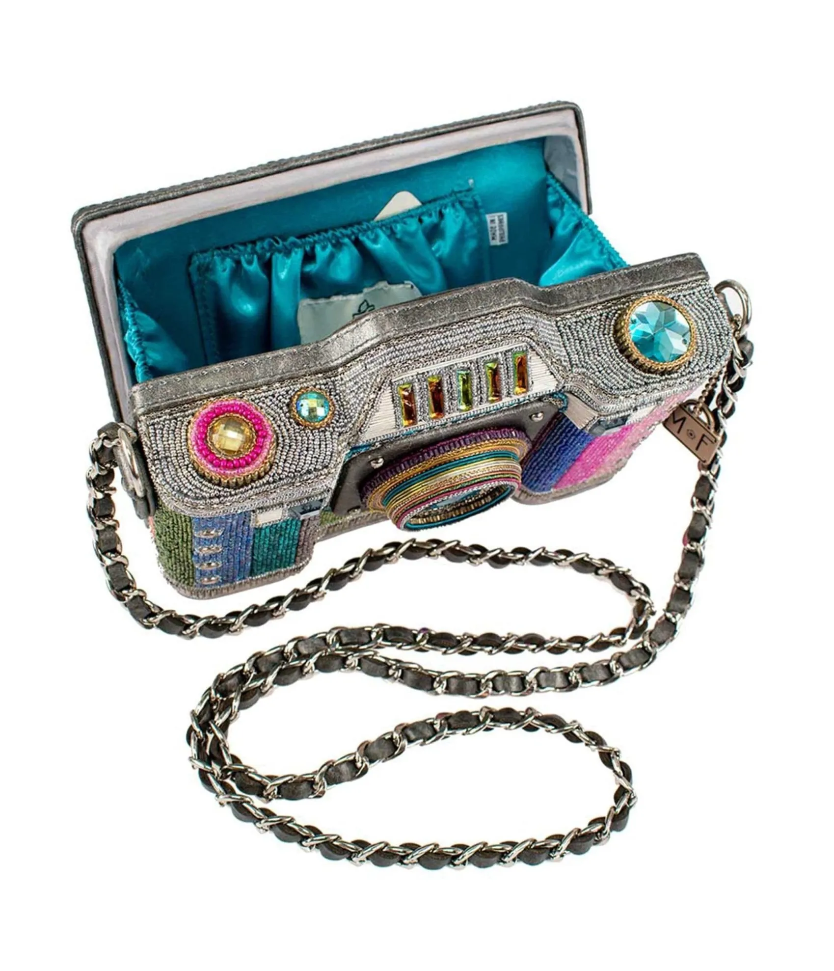 Unique Vintage Mary Frances Life in Color Camera Crossbody Bag New