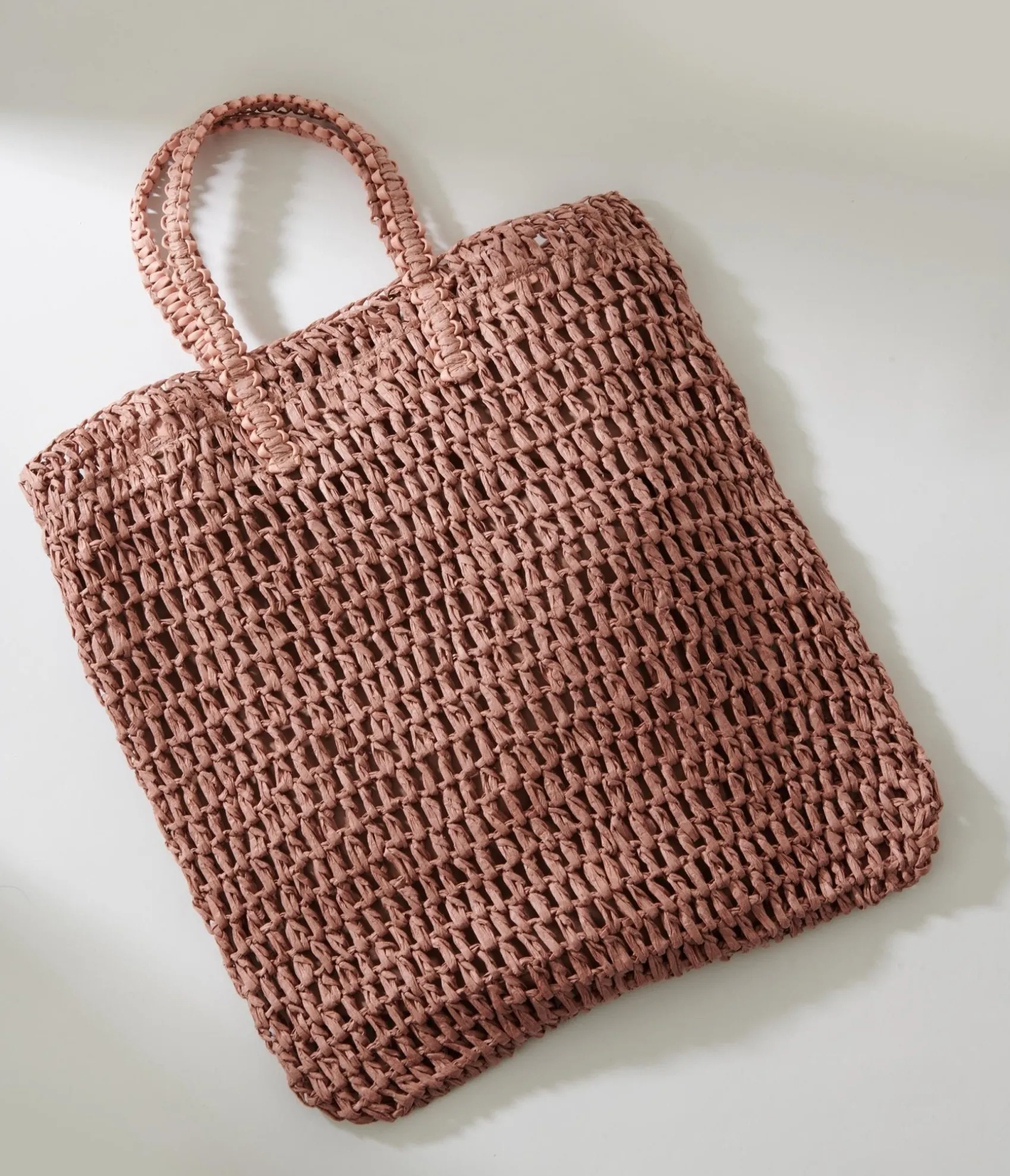 Unique Vintage Mauve Pink Straw Tote Bag Store