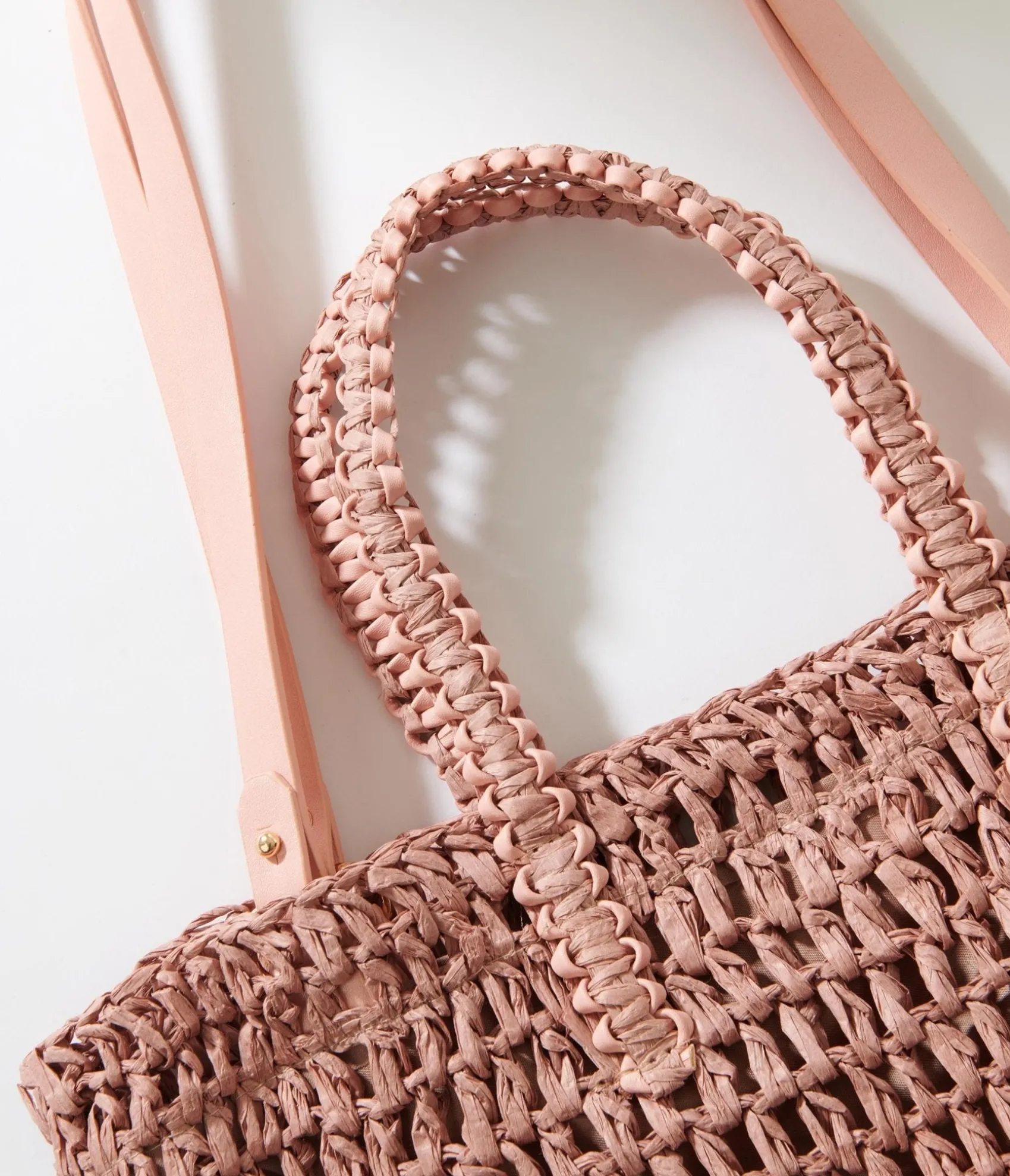 Unique Vintage Mauve Pink Straw Tote Bag Store