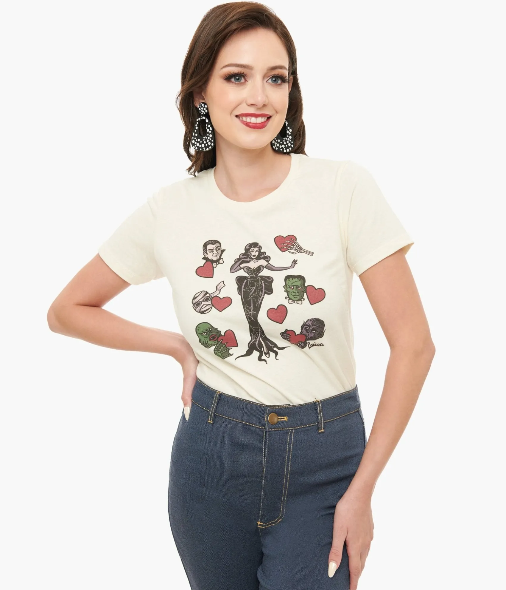 Unique Vintage Mischief Made Ivory Ghoul's Best Friend Graphic Tee Outlet