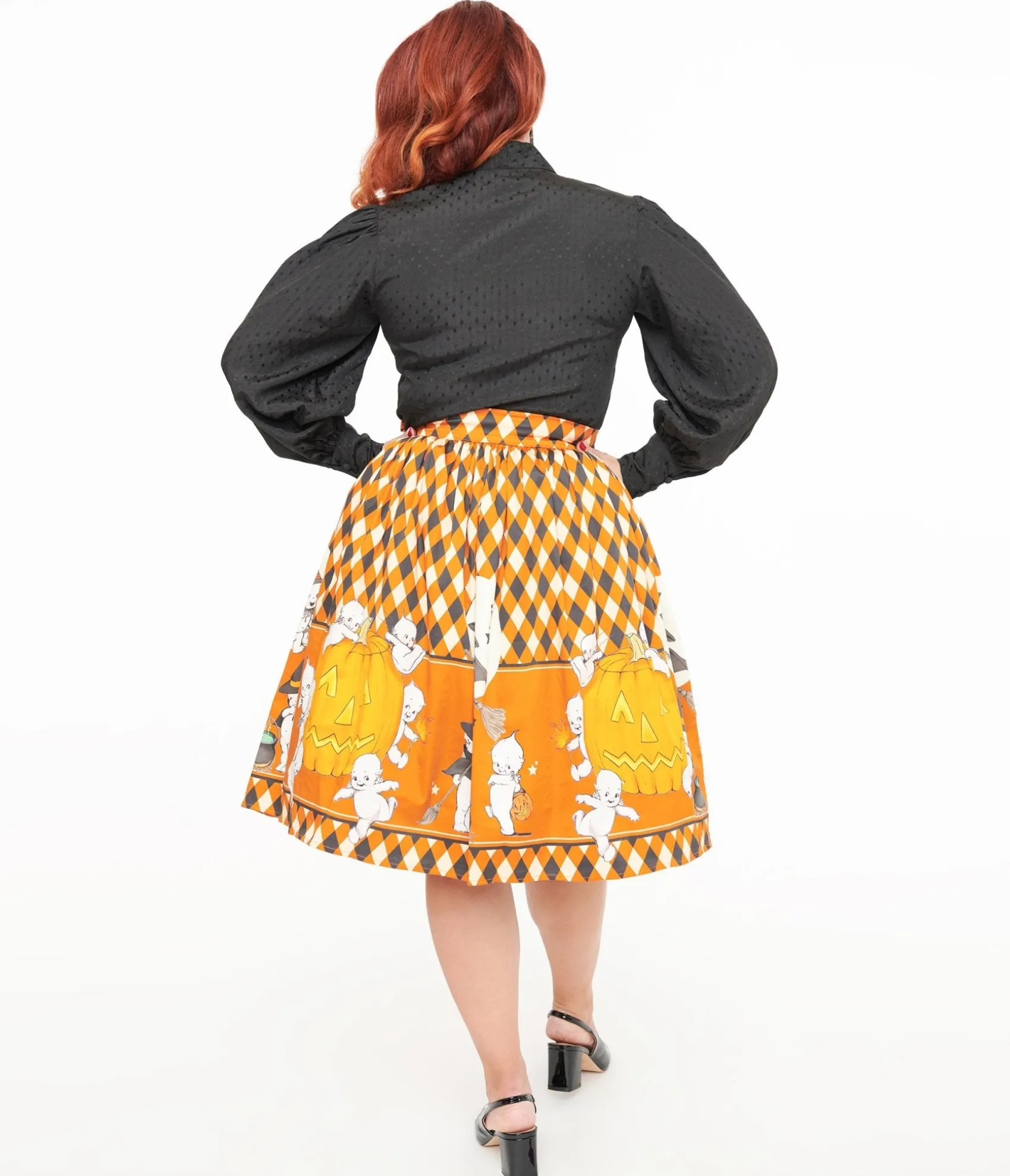 Unique Vintage Oblong Box Shop Kewpie Vintage Witch Swing Skirt New