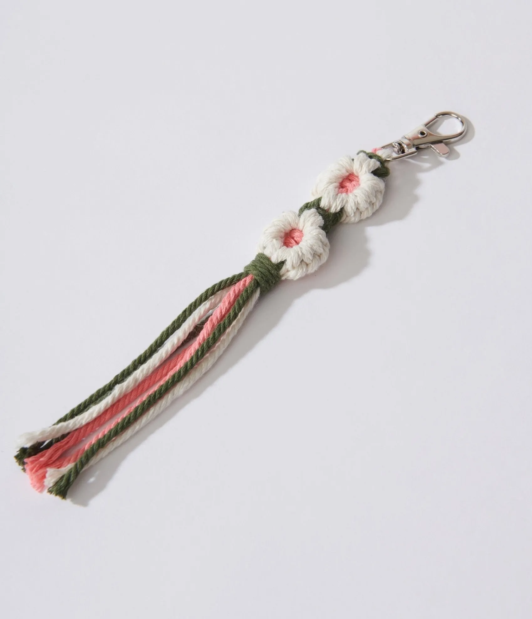 Unique Vintage Olive Daisy Keychain New