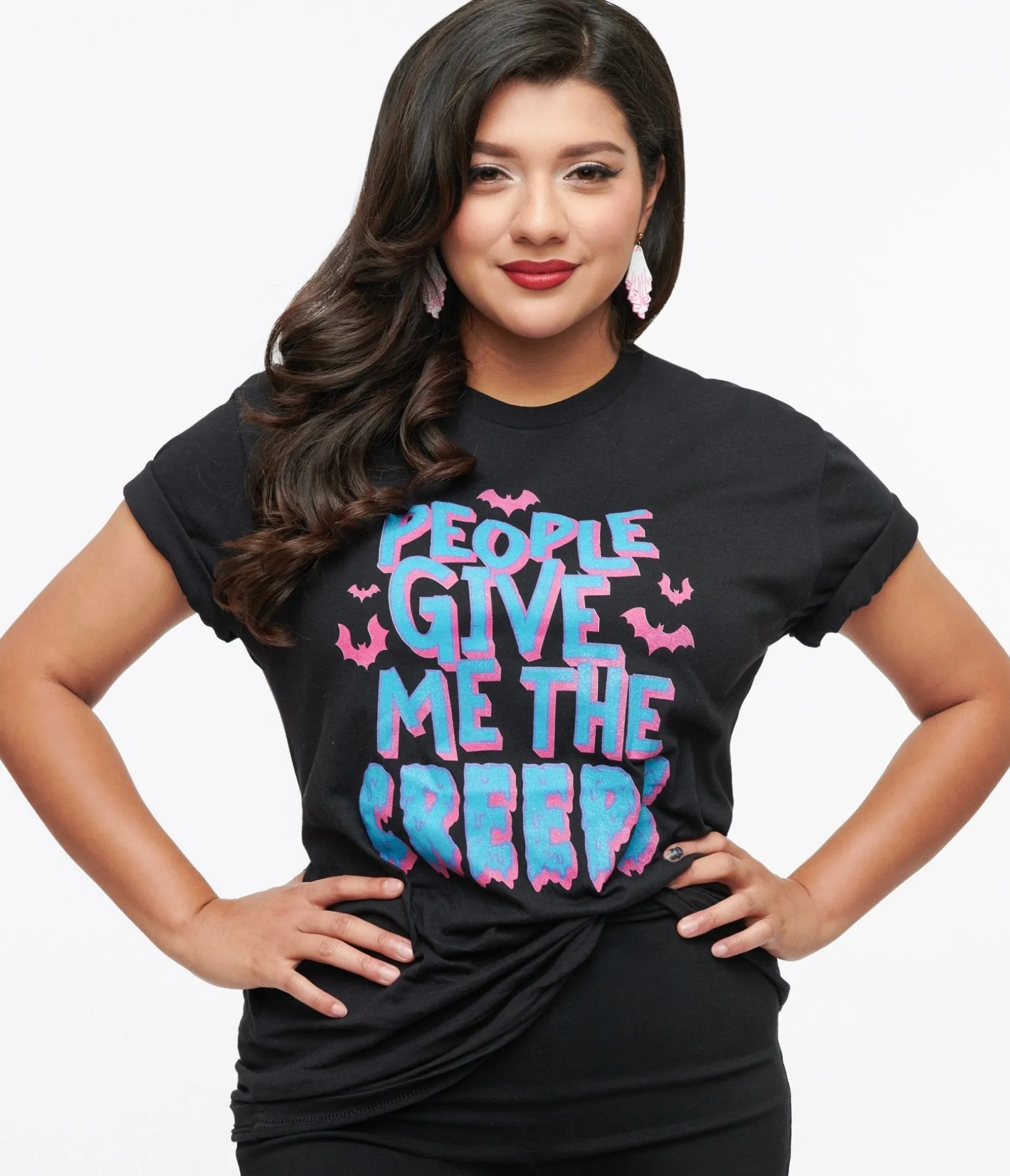 Unique Vintage People Give Me The Creeps Unisex Graphic Tee Flash Sale