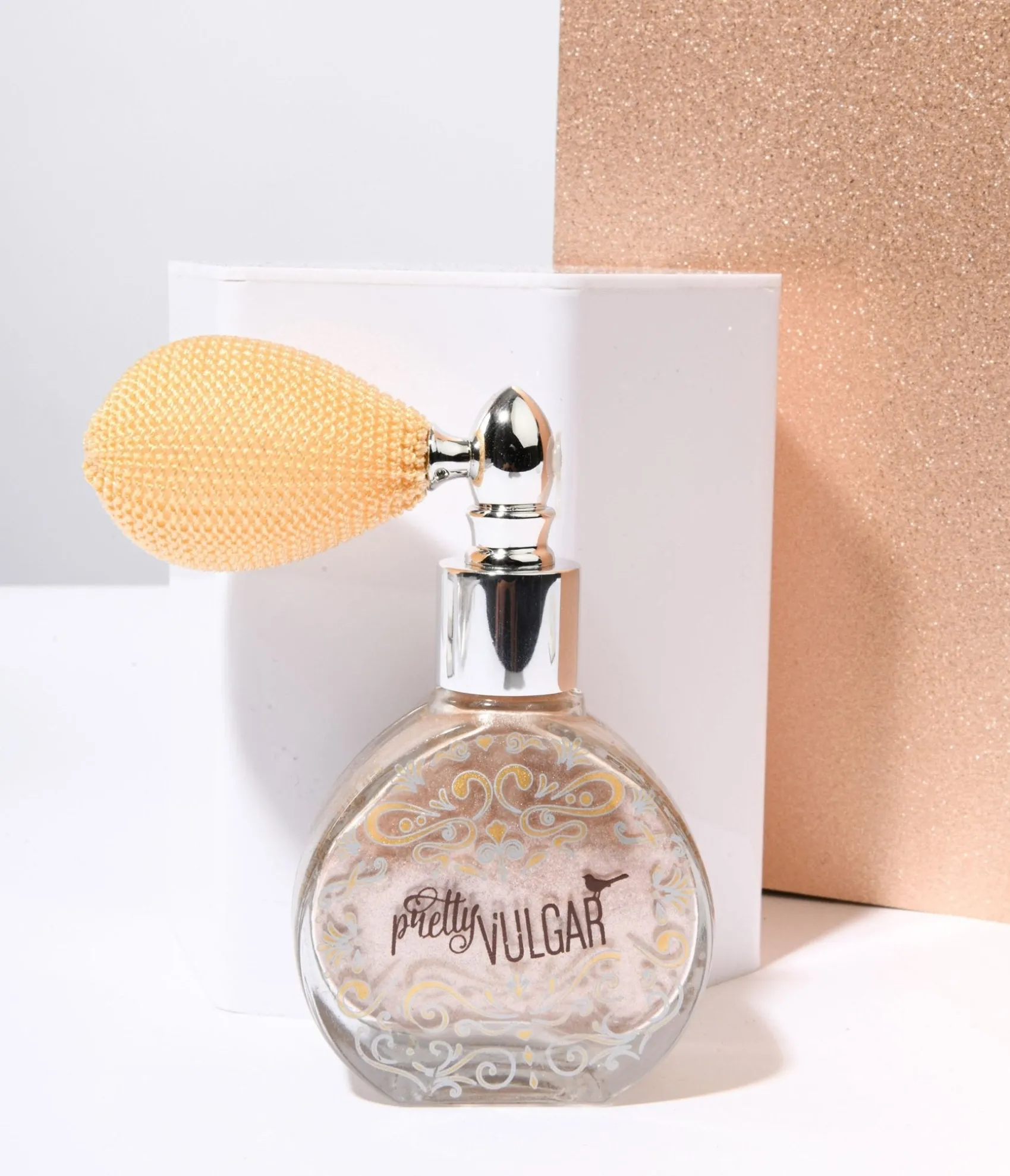 Unique Vintage Pretty Vulgar Rose Gold Glitter Dust Hot