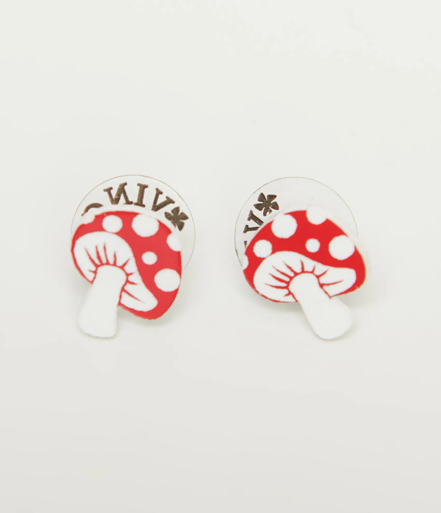 Unique Vintage Red & White Mushroom Earrings Hot
