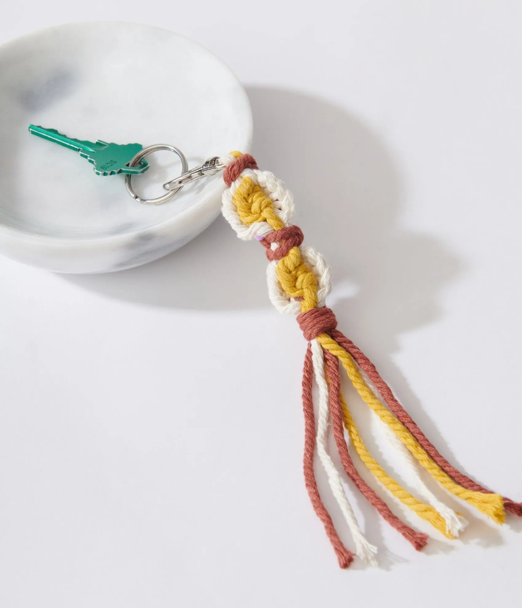 Unique Vintage Red & Yellow Daisy Keychain Store