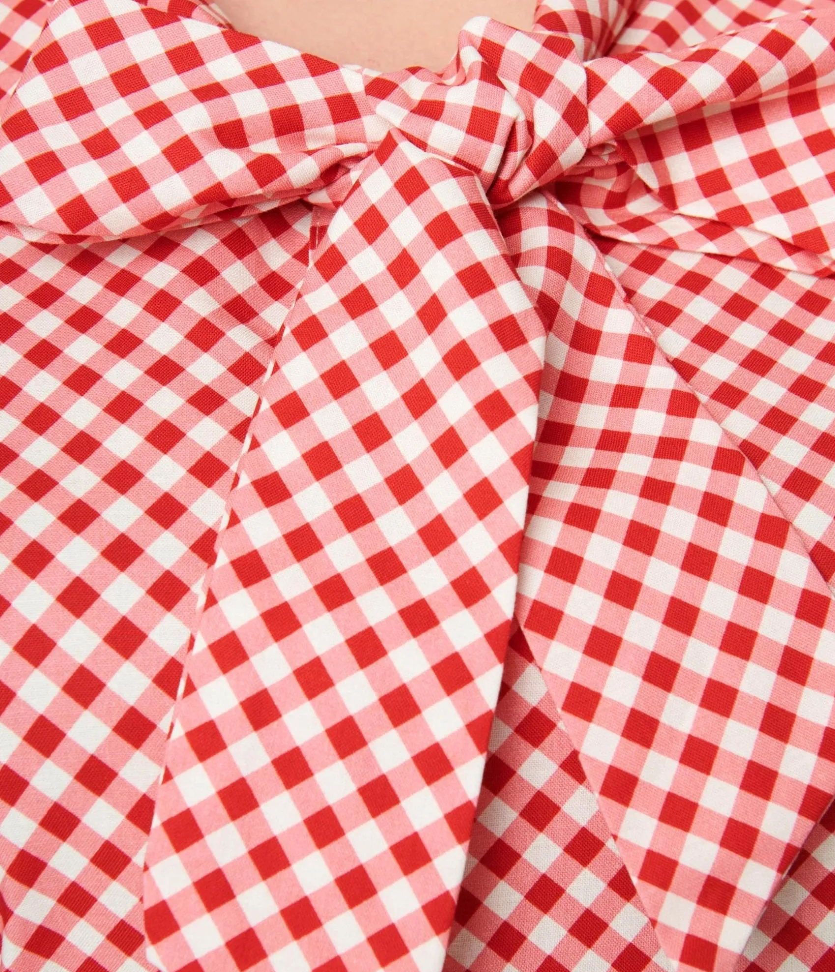 Unique Vintage Retrolicious Red Gingham Bow Top Cheap