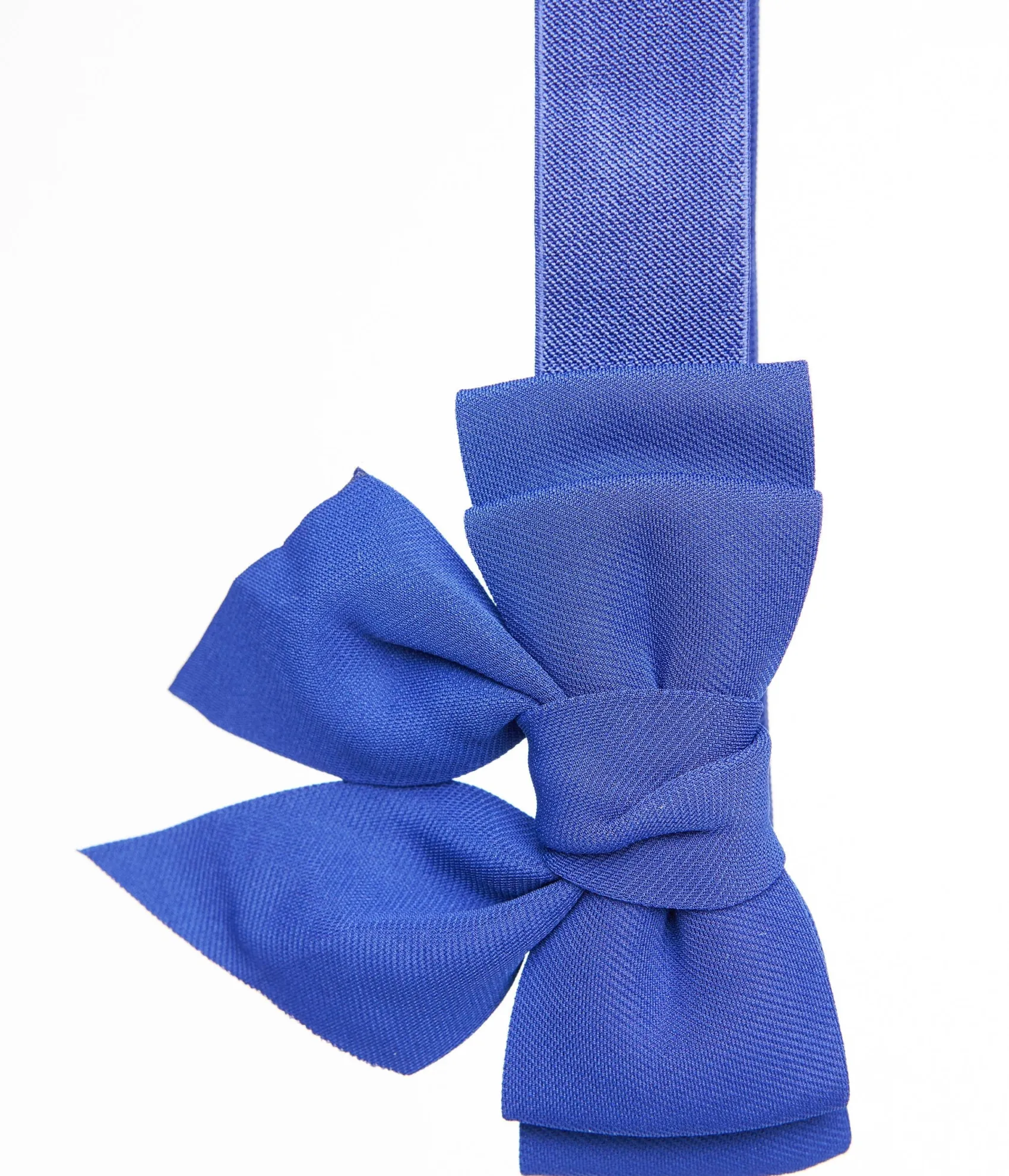 Unique Vintage Royal Blue Elastic Bow Belt Fashion