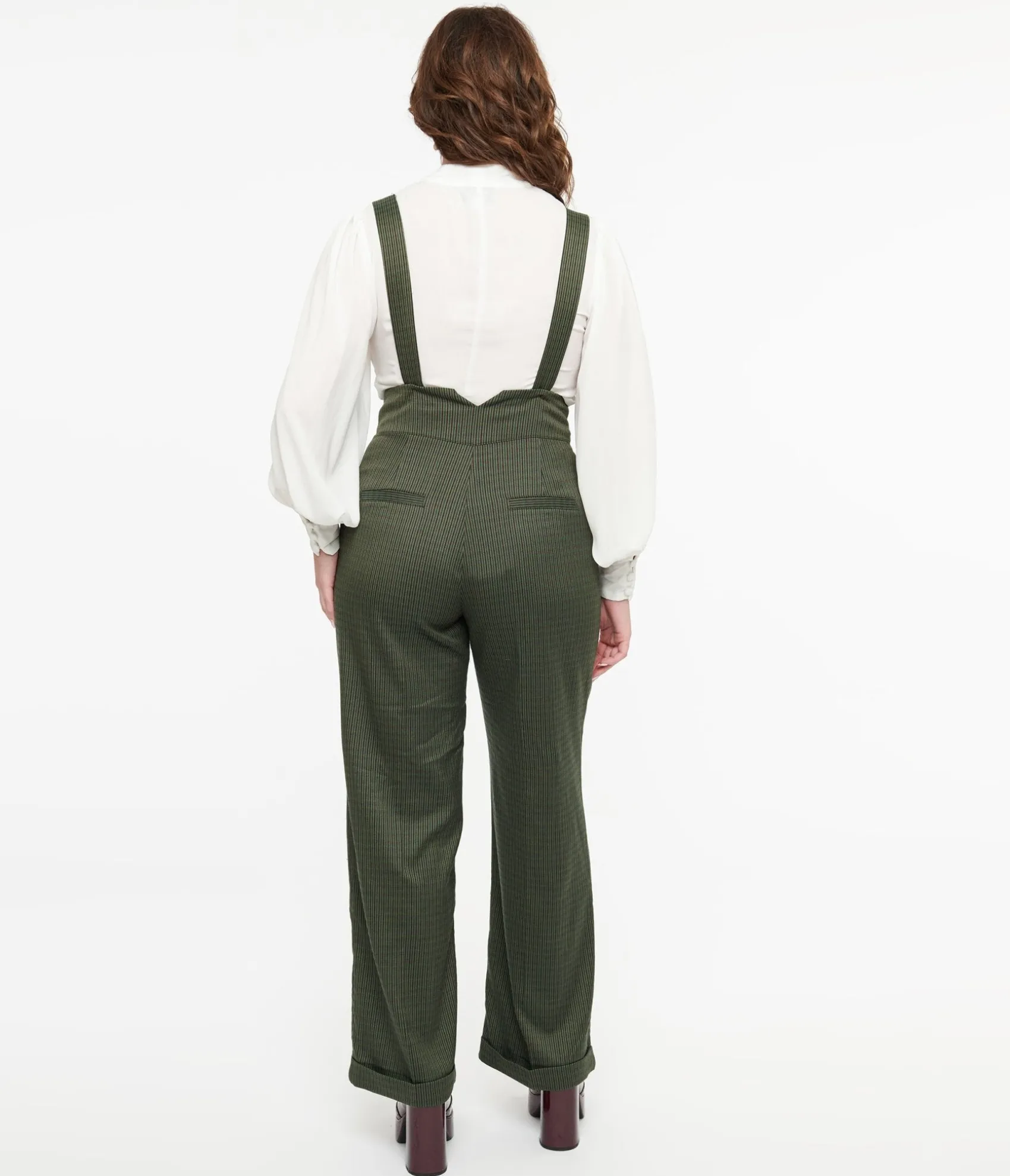 Unique Vintage Royal Monk 1940s Green Check Jenny Trousers Best Sale