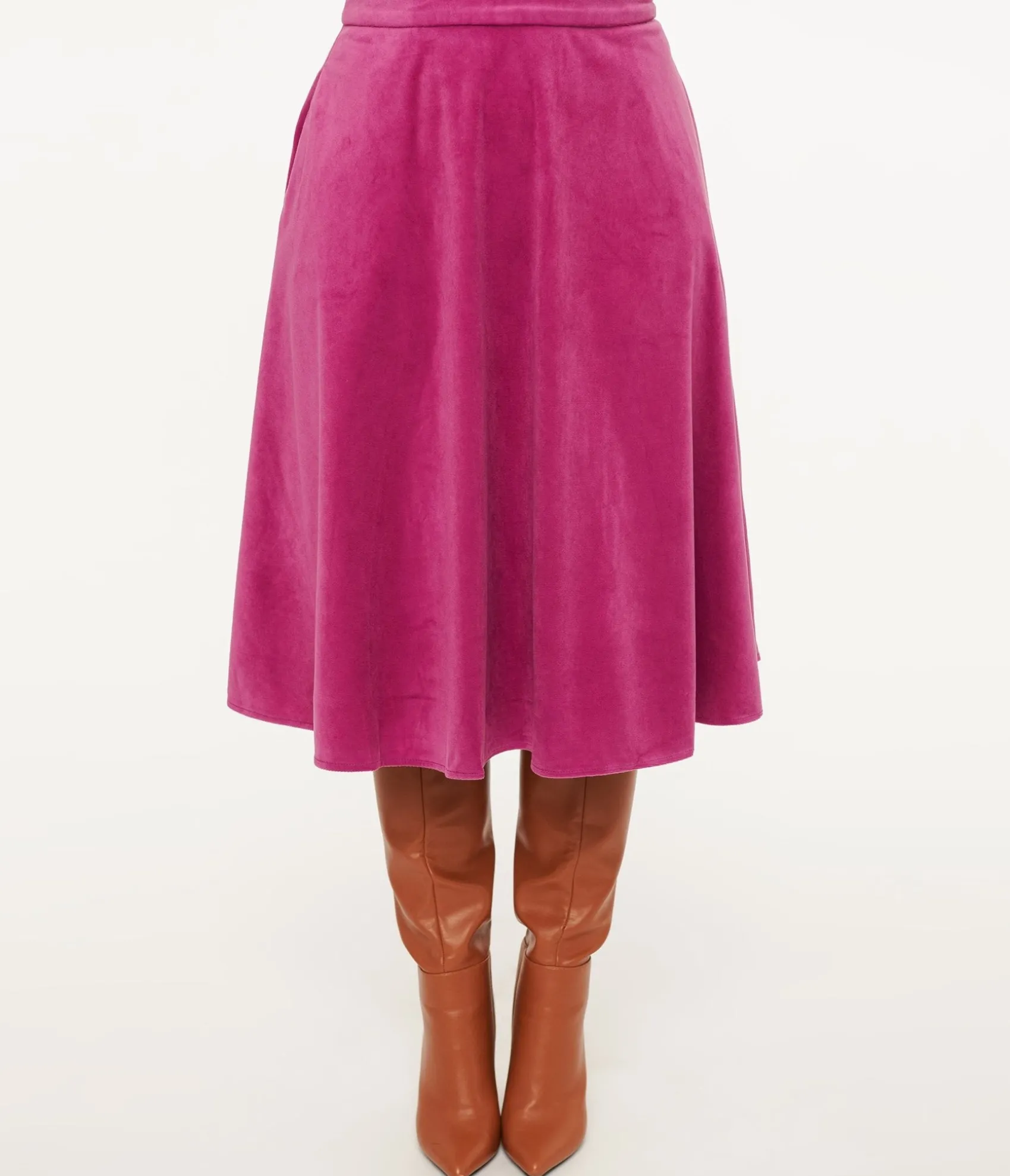 Unique Vintage Royal Monk 1950s Purple Velvet Dreams Swing Skirt Best Sale