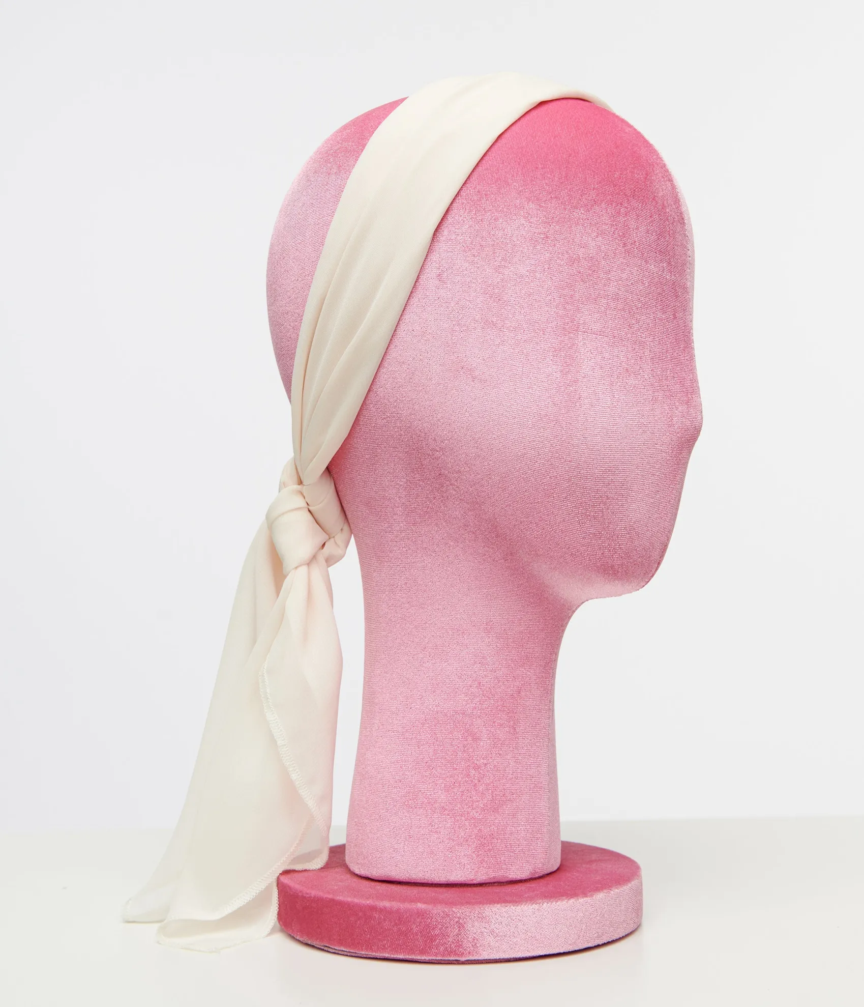 Unique Vintage 1950s Beige Chiffon Hair Scarf Shop