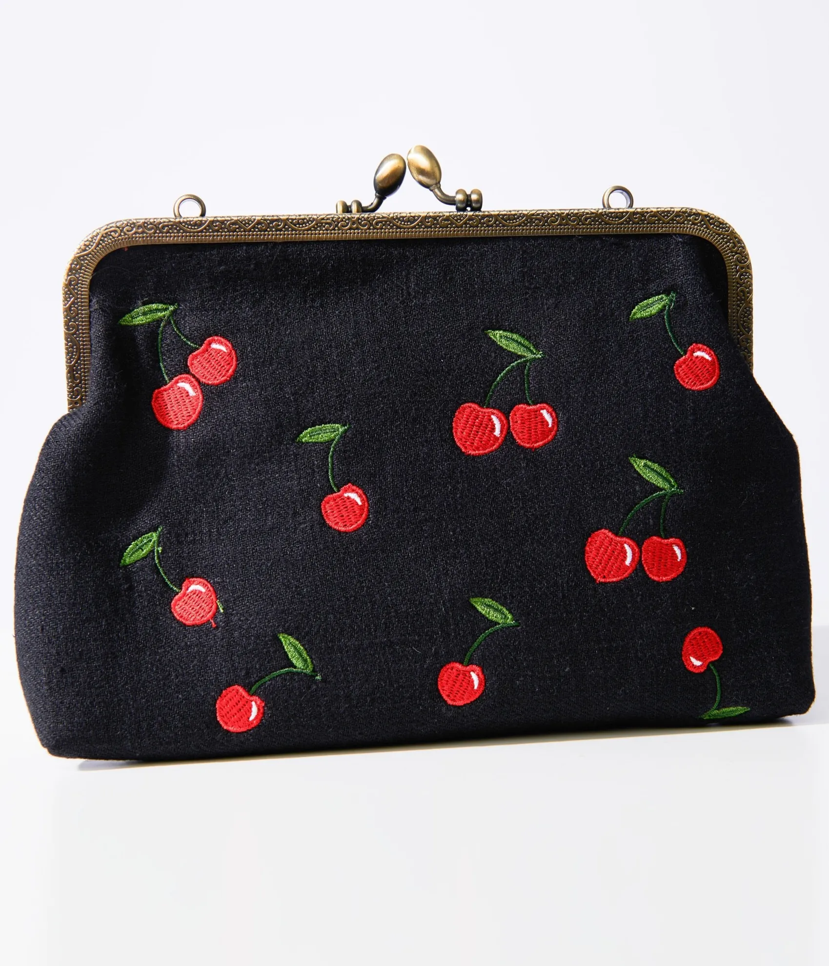 Unique Vintage 1950s Black Cherry Handbag Shop
