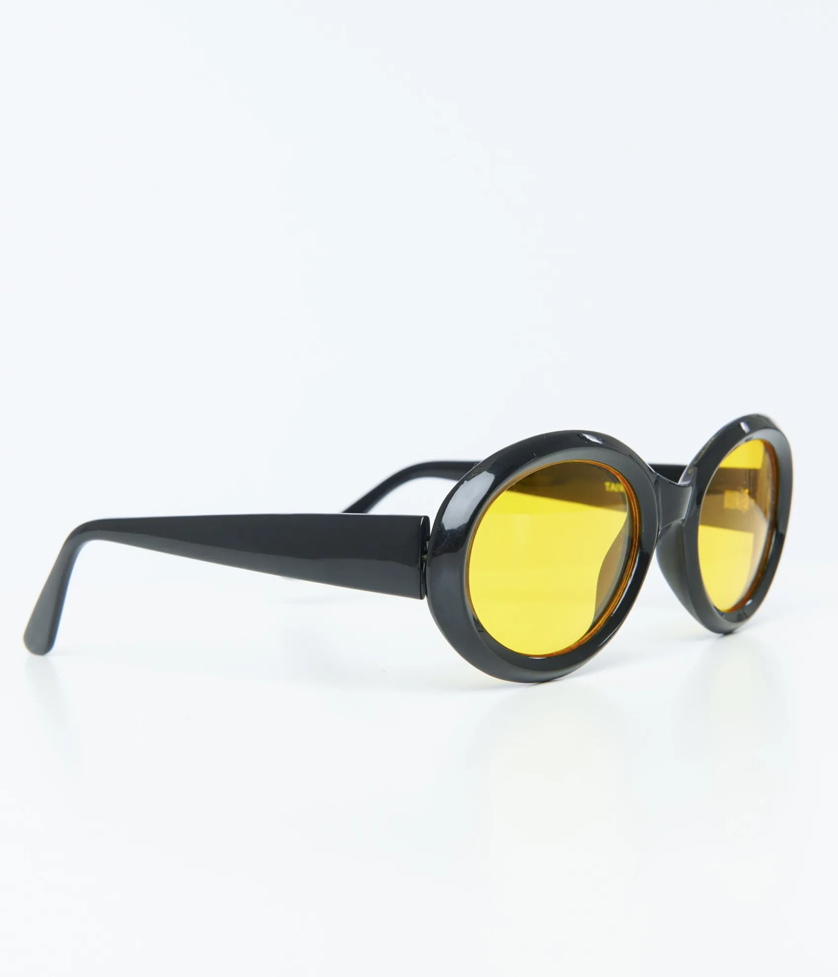 Unique Vintage 1970s Black Oval Roc Sunglasses Hot