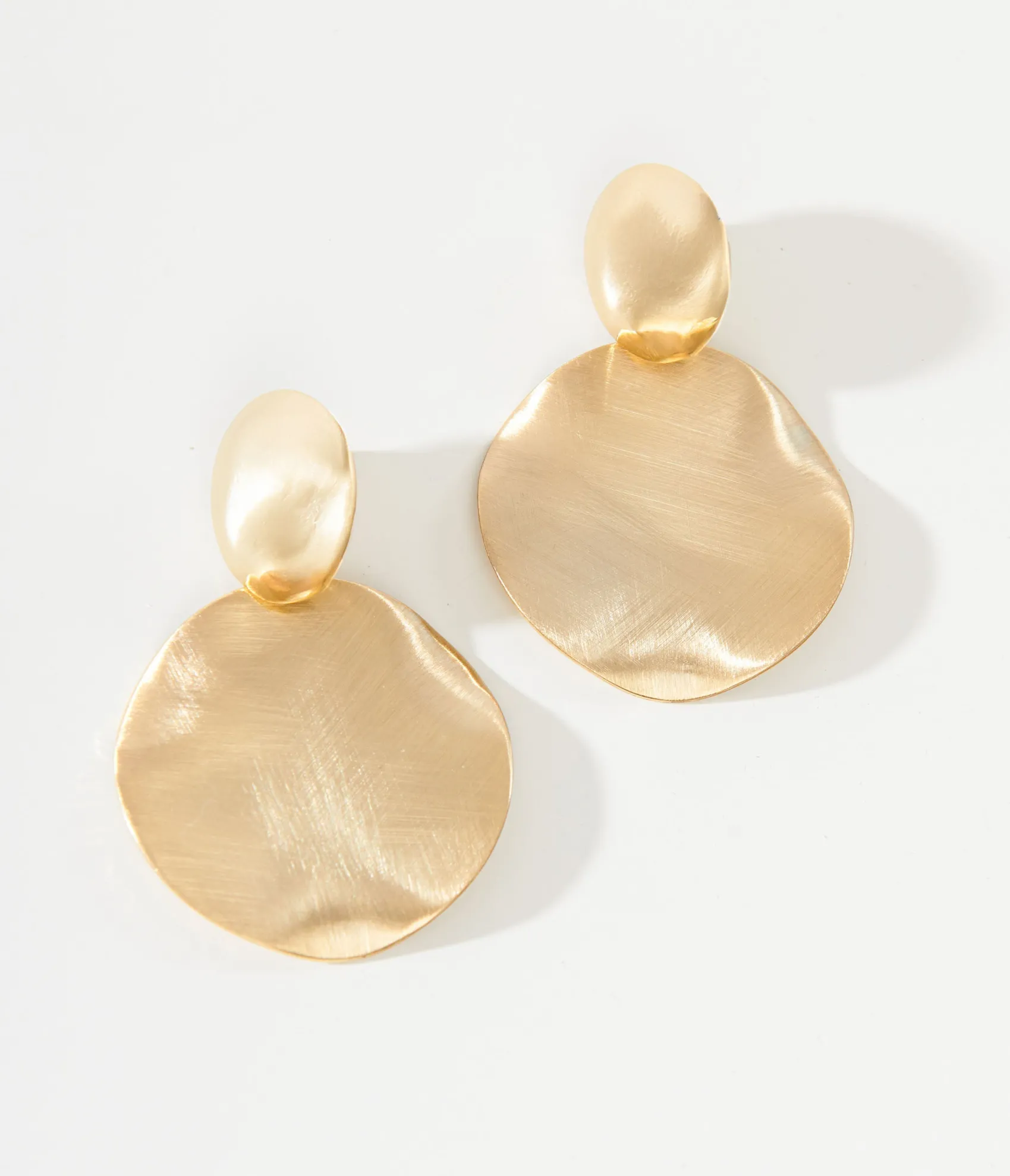 Unique Vintage 1930s Gold Circle Art Deco Earrings Outlet