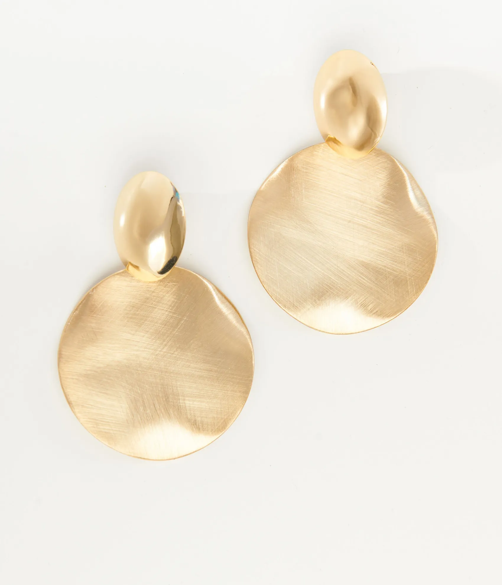 Unique Vintage 1930s Gold Circle Art Deco Earrings Outlet