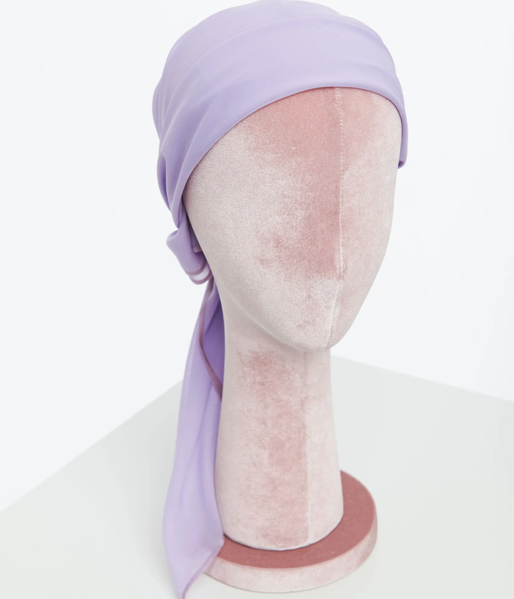 Unique Vintage 1950s Lavender Chiffon Hair Scarf Best Sale