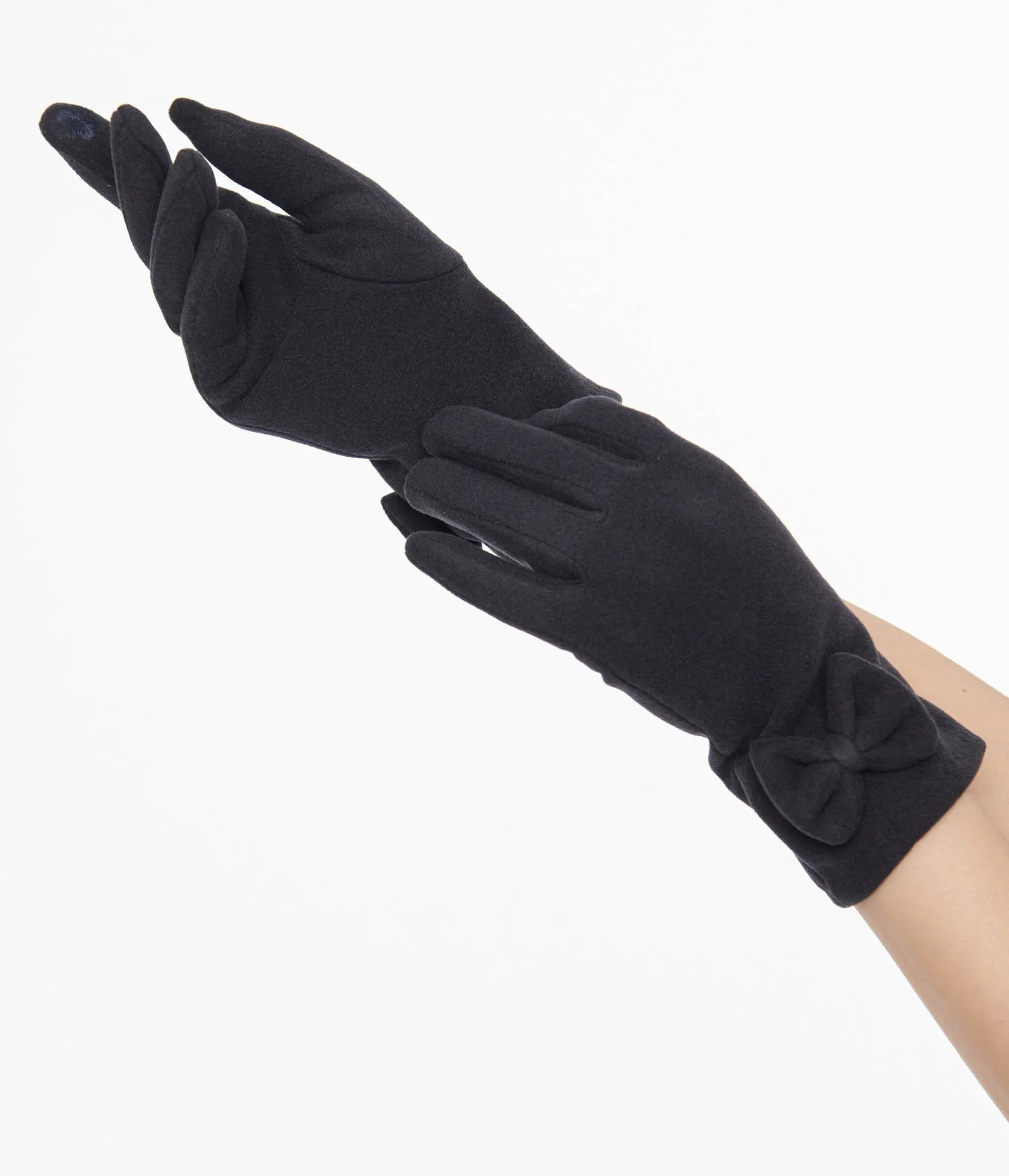 Unique Vintage 1950s Navy Bow Gloves New