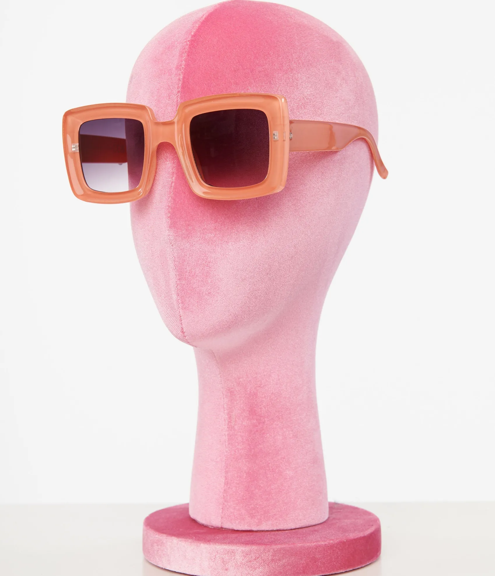 Unique Vintage 1970s Orange Square Sunglasses Best
