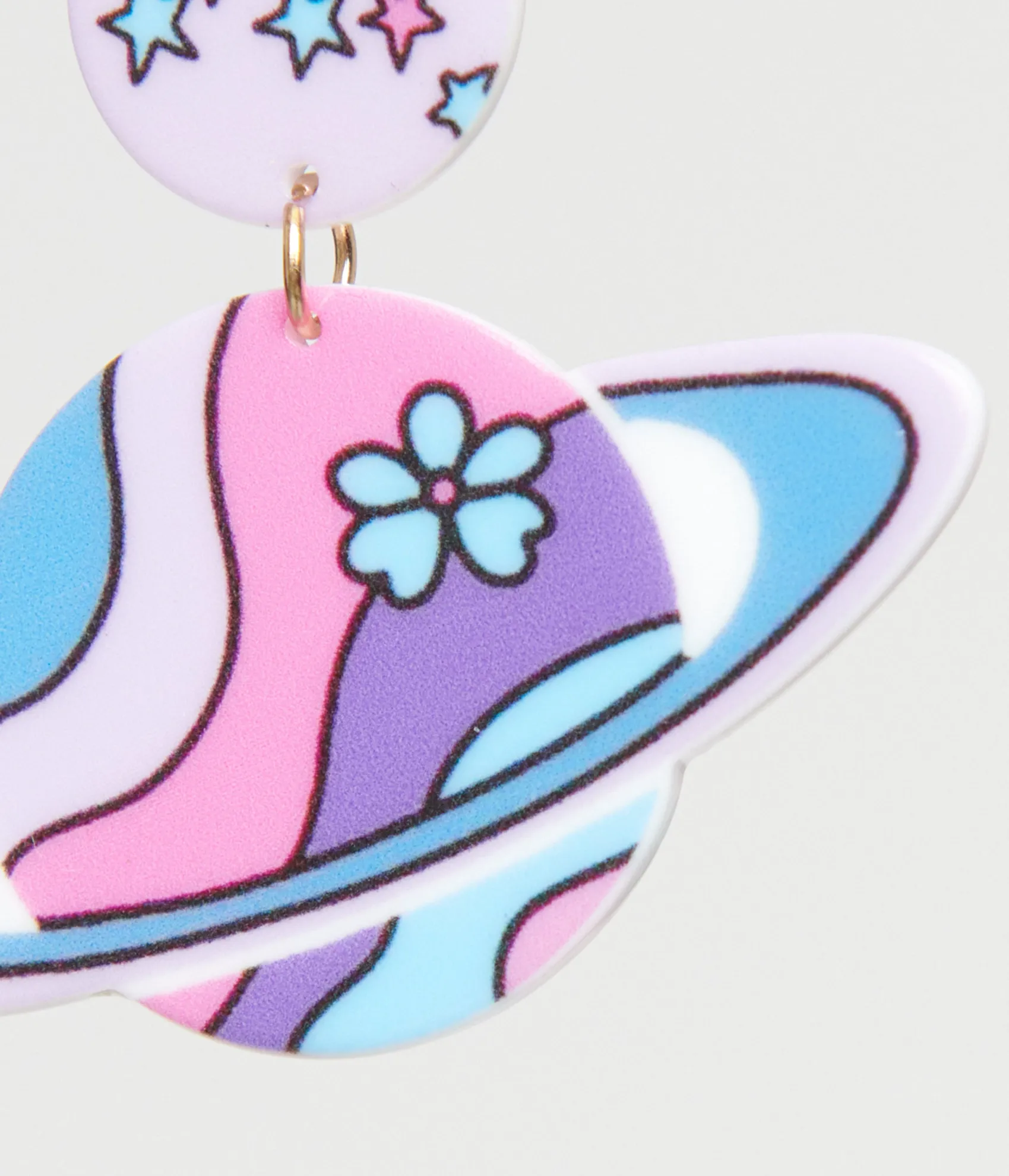 Unique Vintage 1960s Pastel Saturn Earrings Clearance