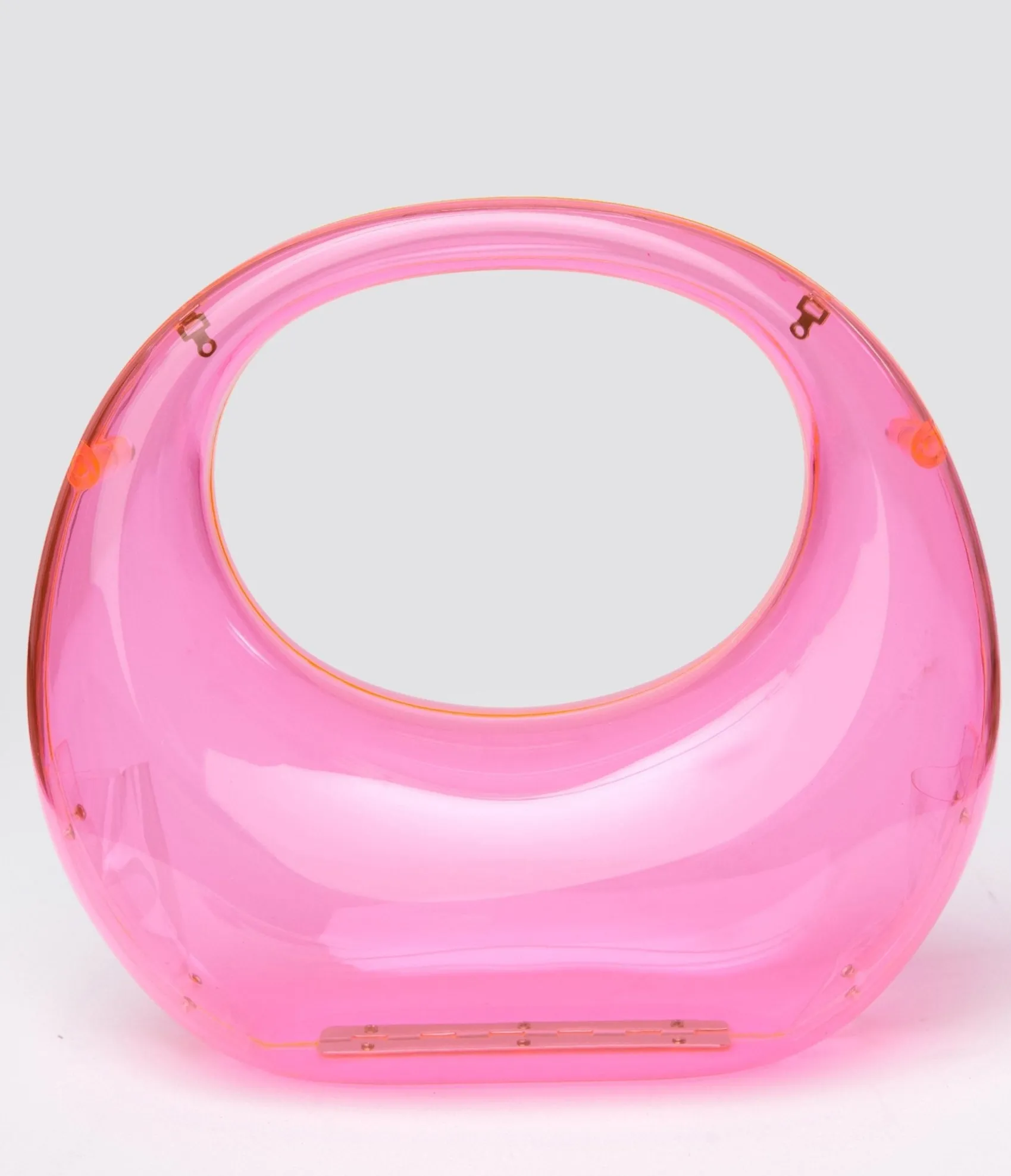 Unique Vintage 1960s Pink Transparent Bess Crossbody Evening Bag Sale