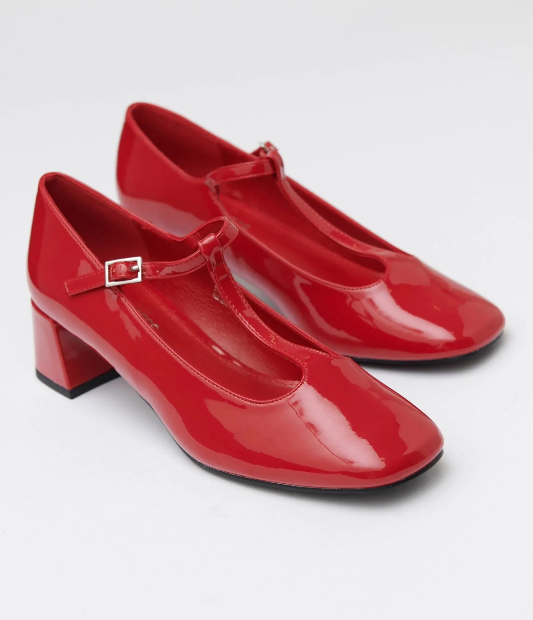 Unique Vintage 1920s Red Patent Leatherette T-Strap Heels Best
