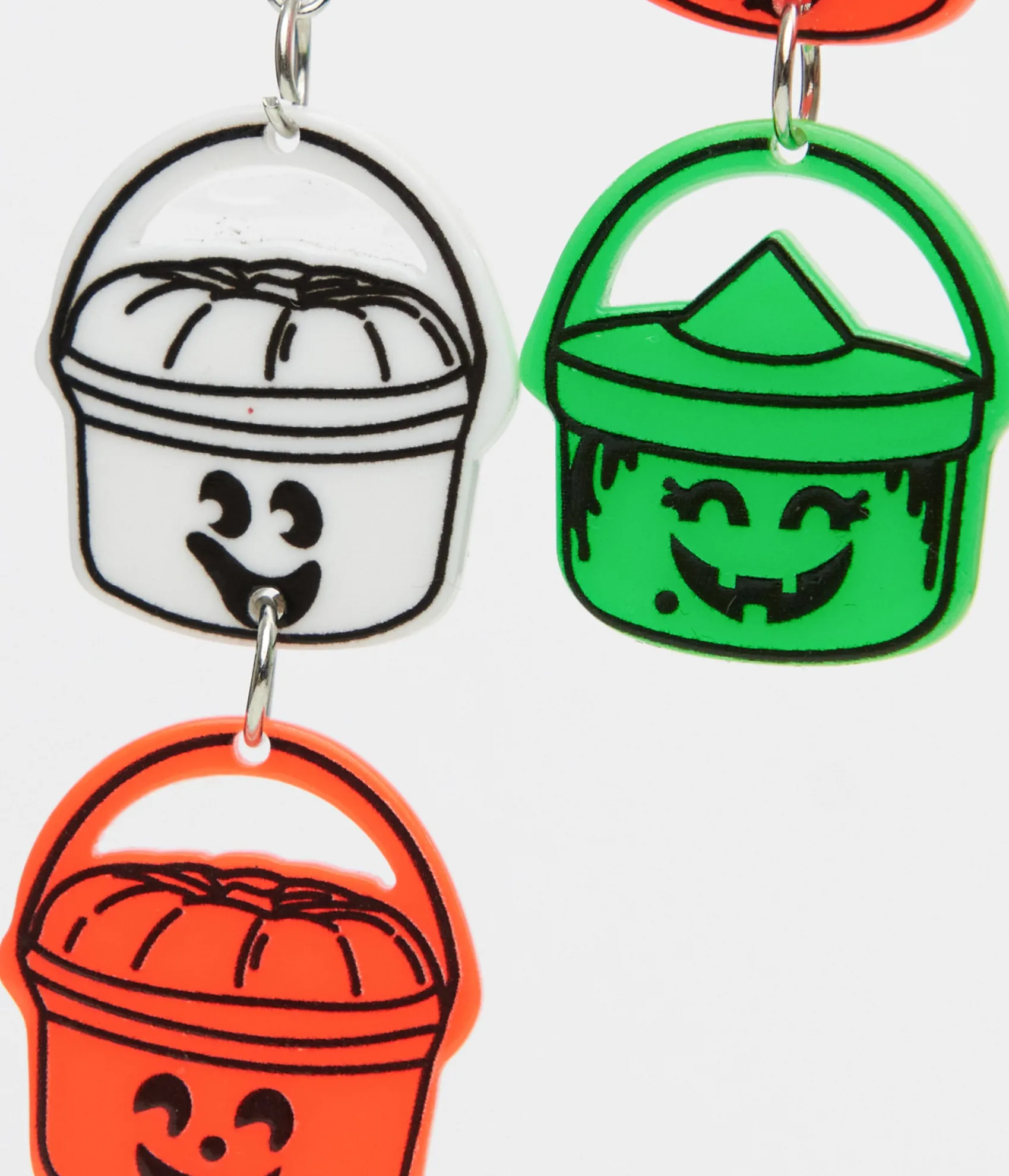 Unique Vintage 1980s Retro Trick Or Treat Halloween Bucket Earrings Outlet