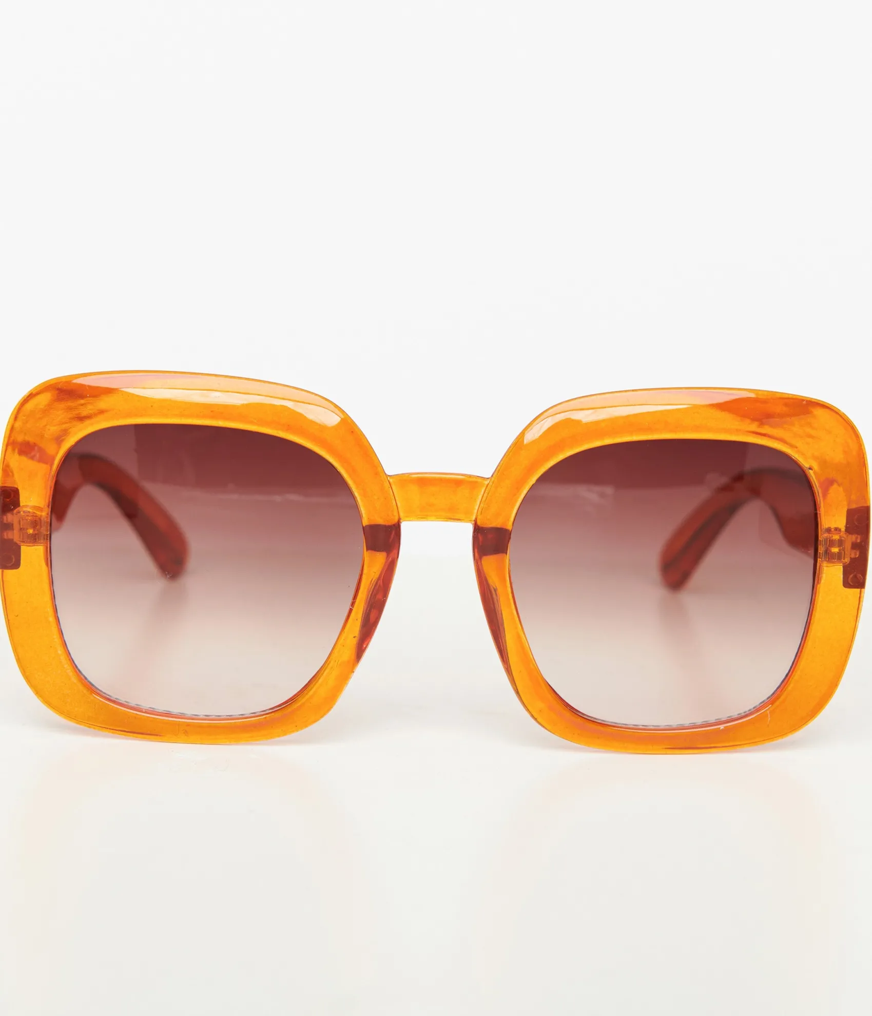 Unique Vintage 1970s Rust Orange Square Sunglasses Fashion