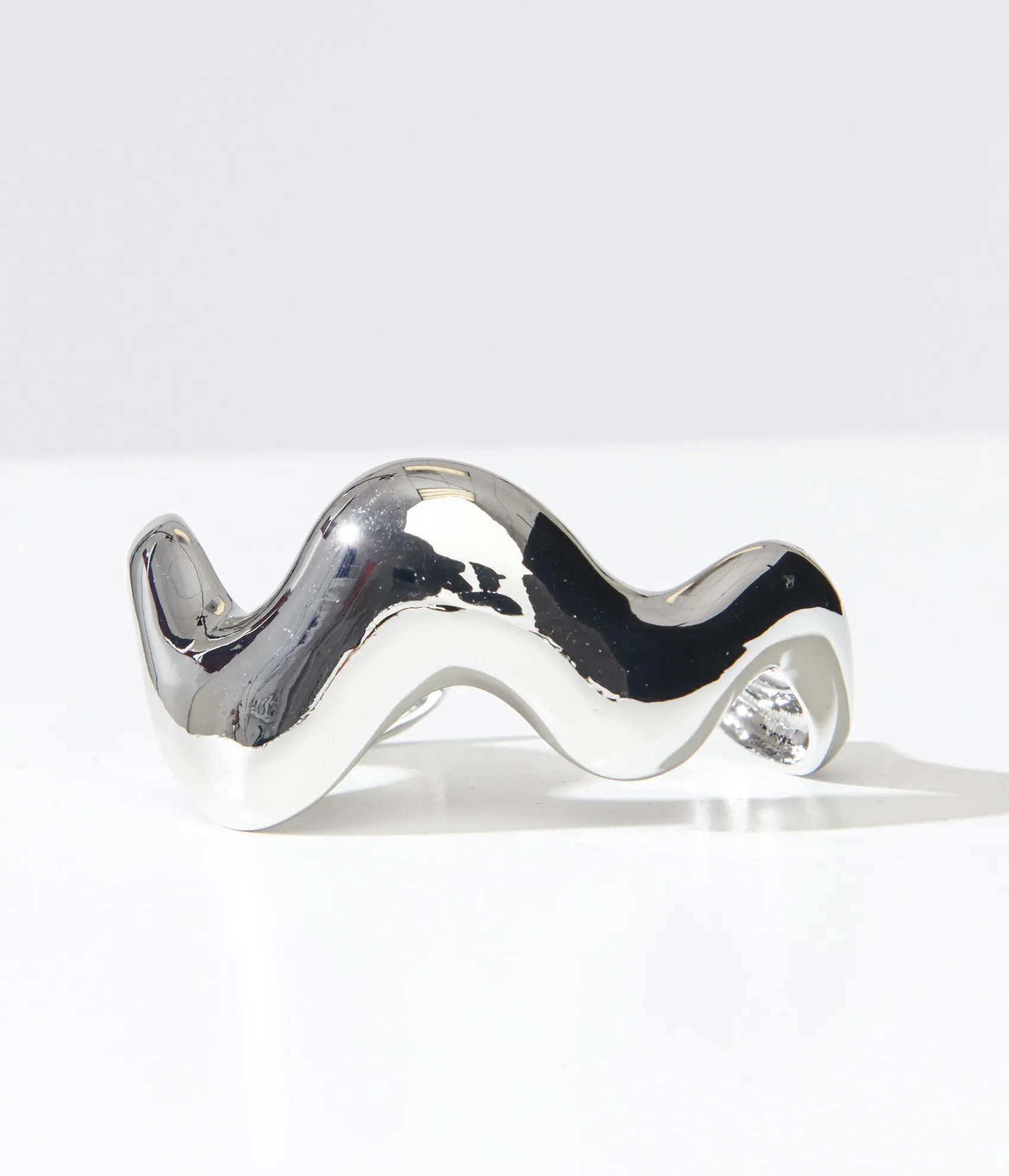 Unique Vintage 1960s Silver Wavy Bracelet Cheap