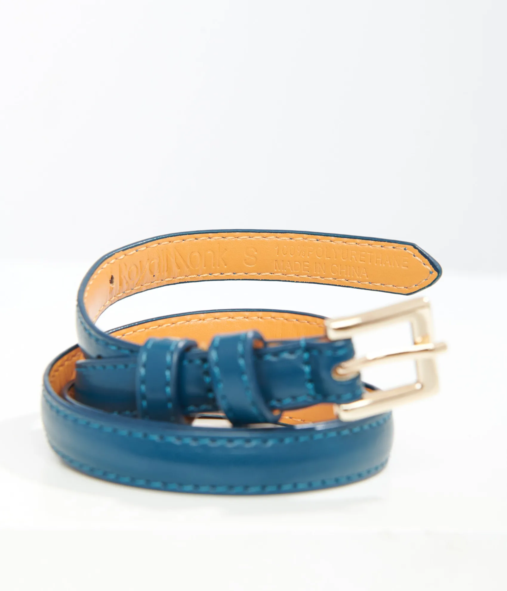 Unique Vintage 1950s Teal Skinny Leatherette Belt Sale