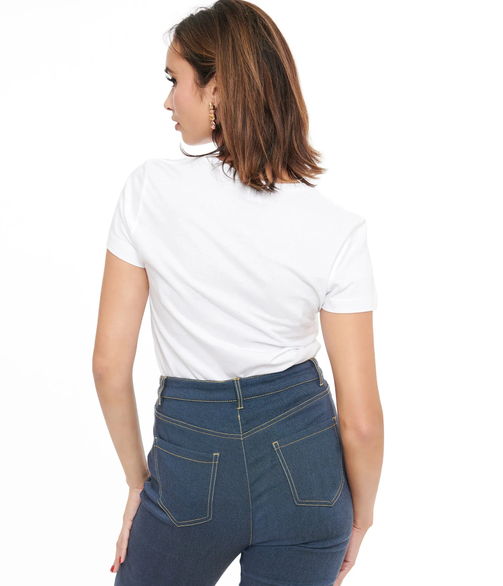 Unique Vintage 1950s White Kiss Me Eternally Fitted Graphic Tee Hot
