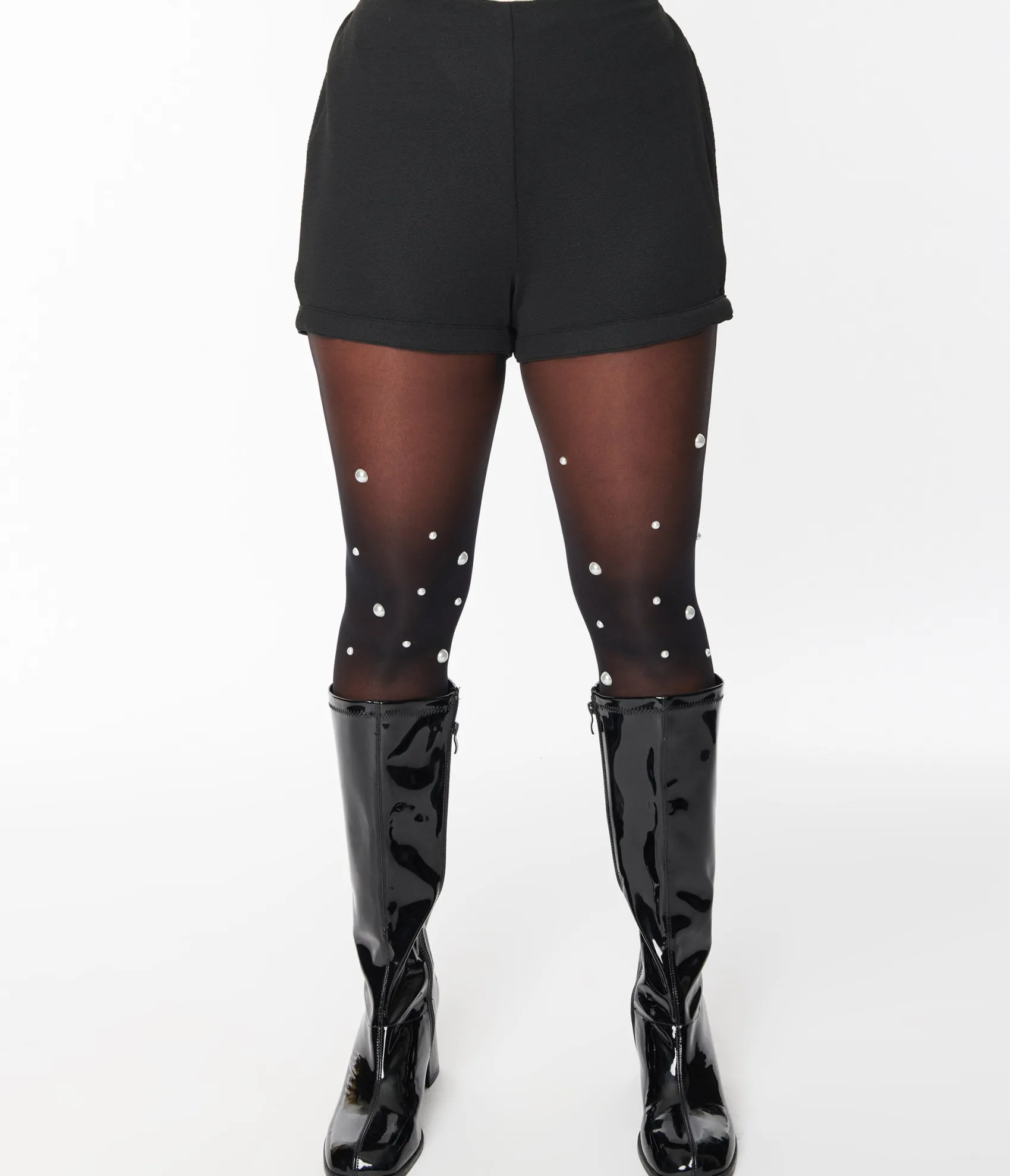 Unique Vintage Smak Parlour Black Callie Shorts Discount