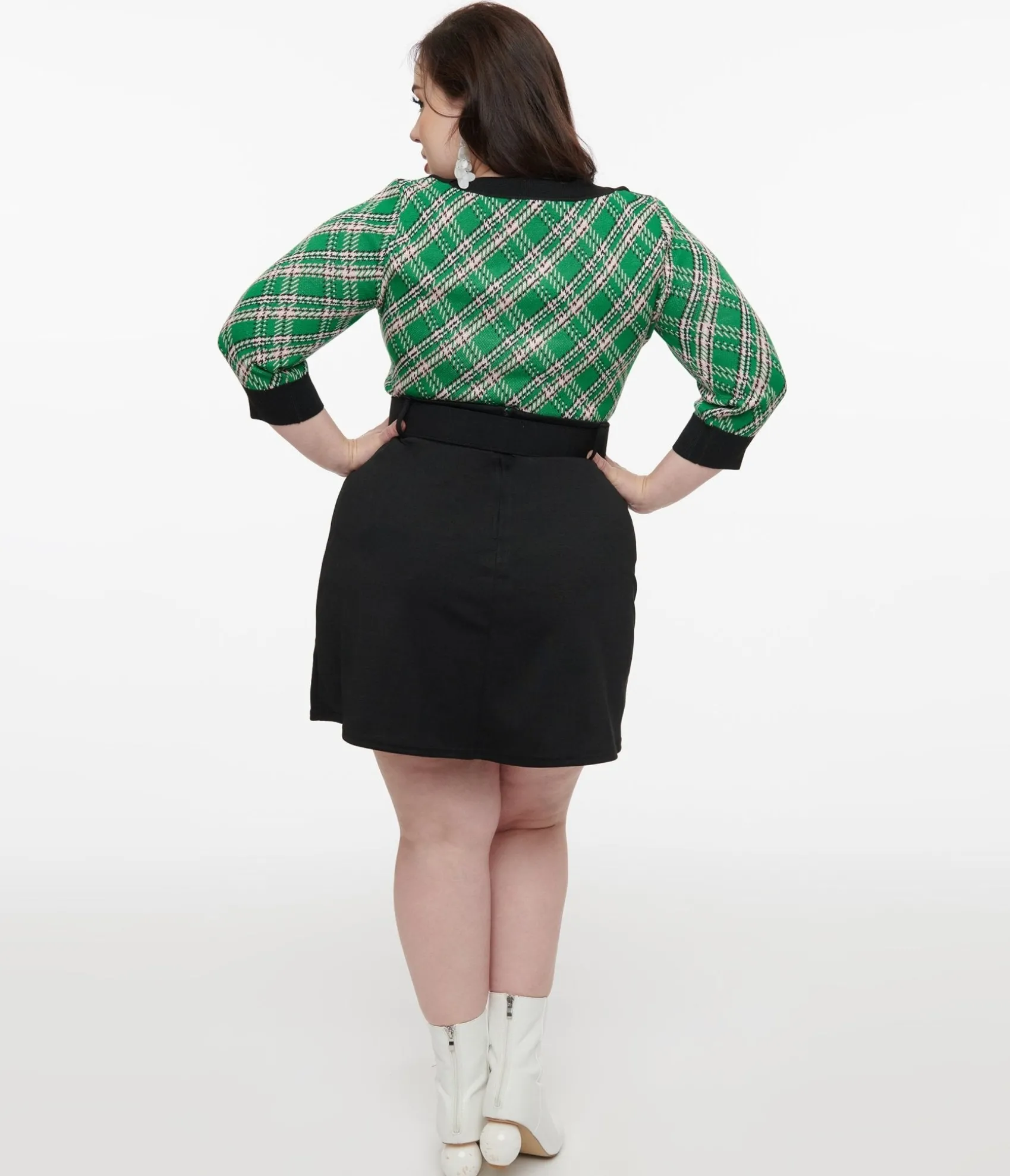 Unique Vintage Smak Parlour Plus Size 1960s Black Hedgehog Embroidered Easy Does It Mini Skirt Best