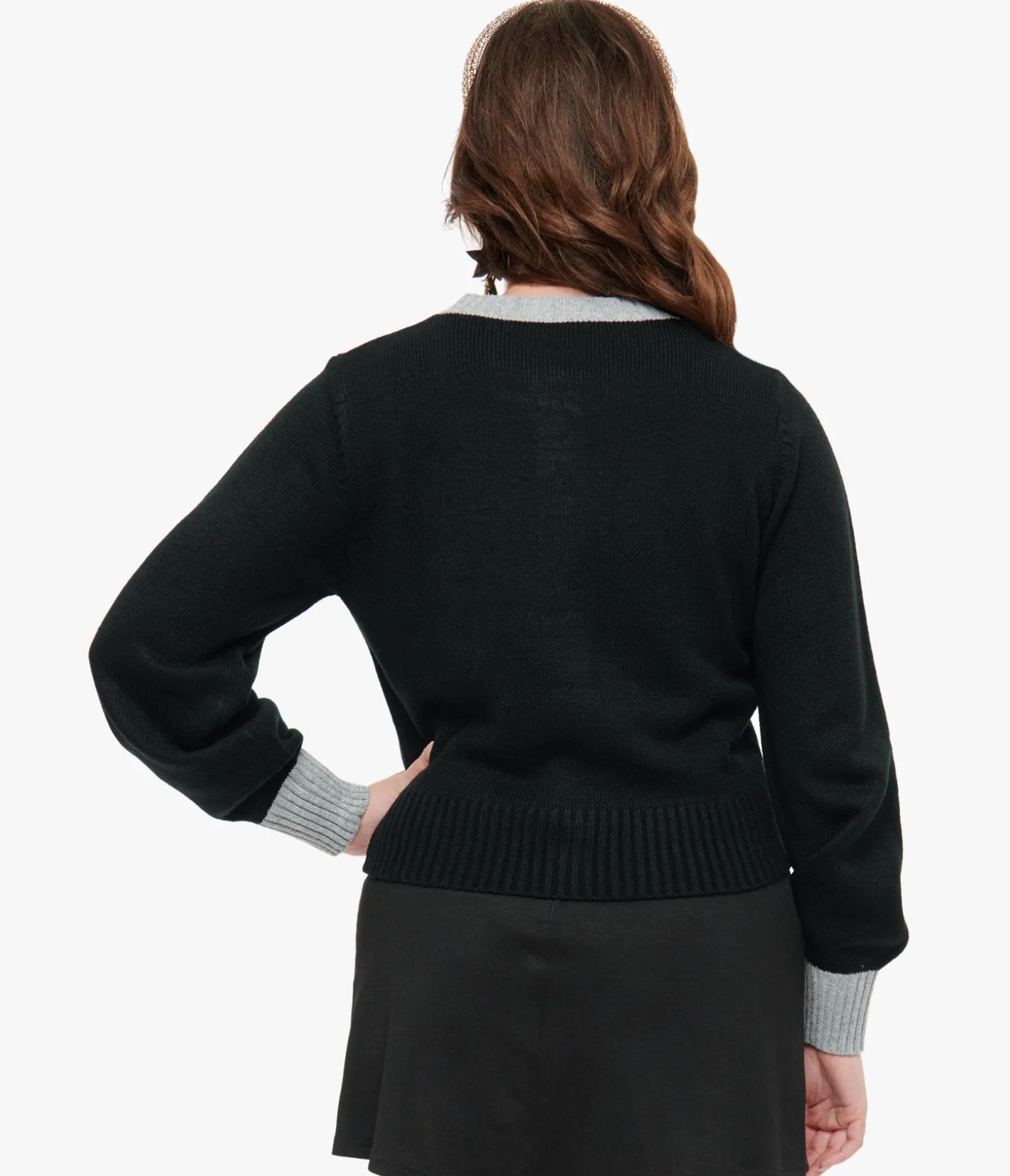 Unique Vintage Smak Parlour 1960s Black & Silver Celestial Embroidered Cropped Cardigan Hot