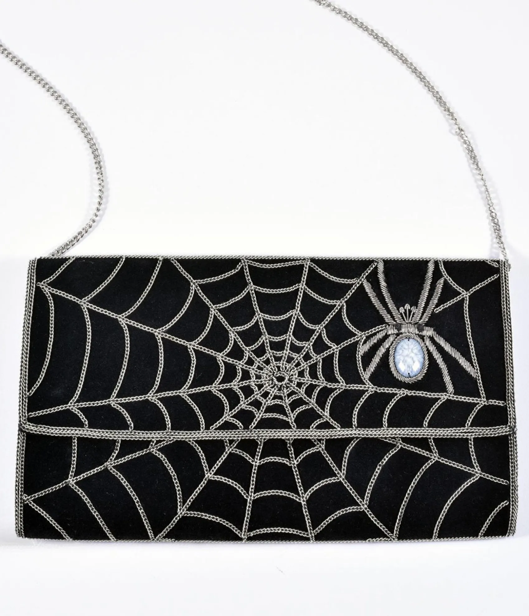 Unique Vintage Spider Web Embroidered Clutch Cheap