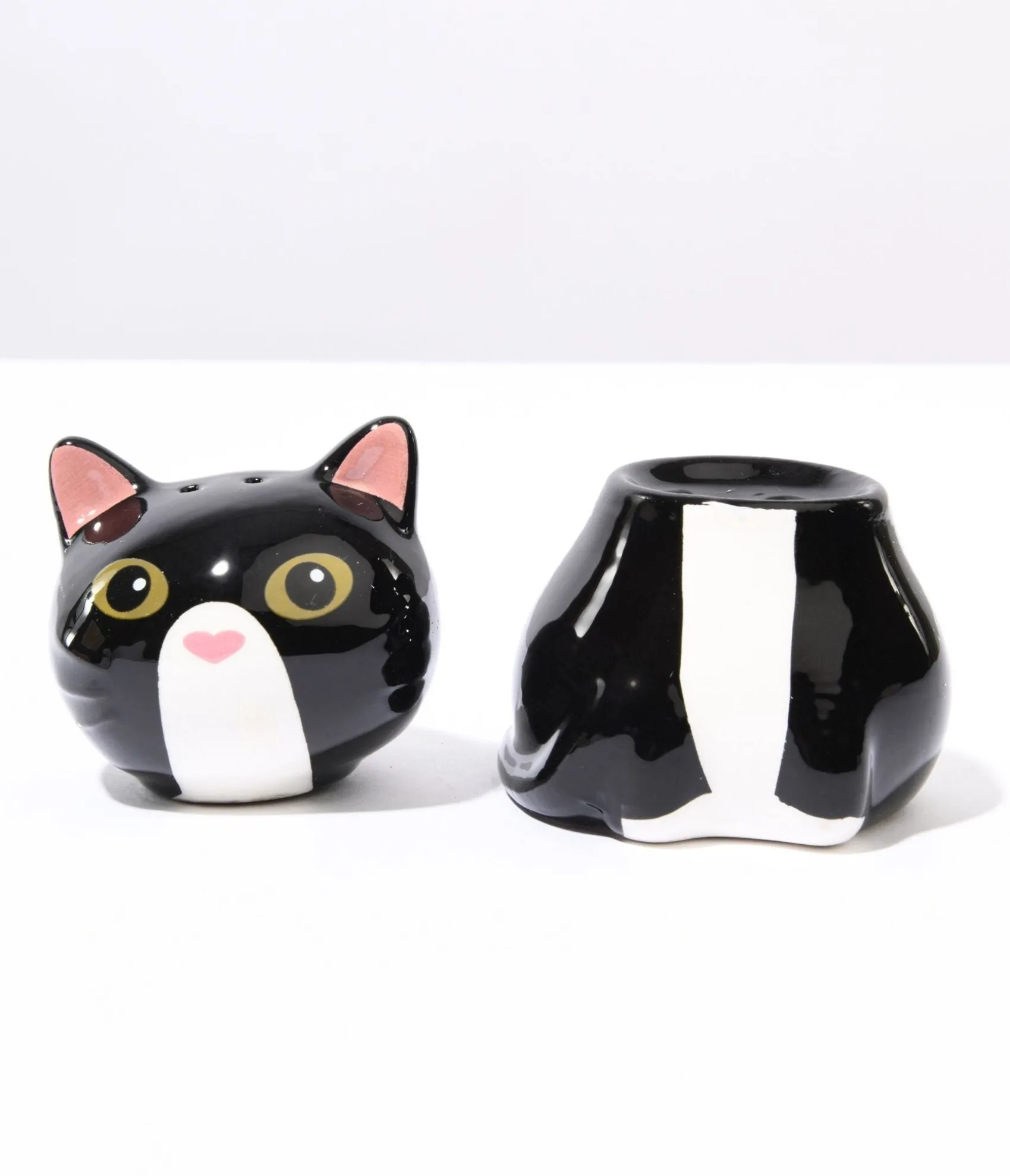 Unique Vintage Split Kitty Salt & Pepper Set Cheap