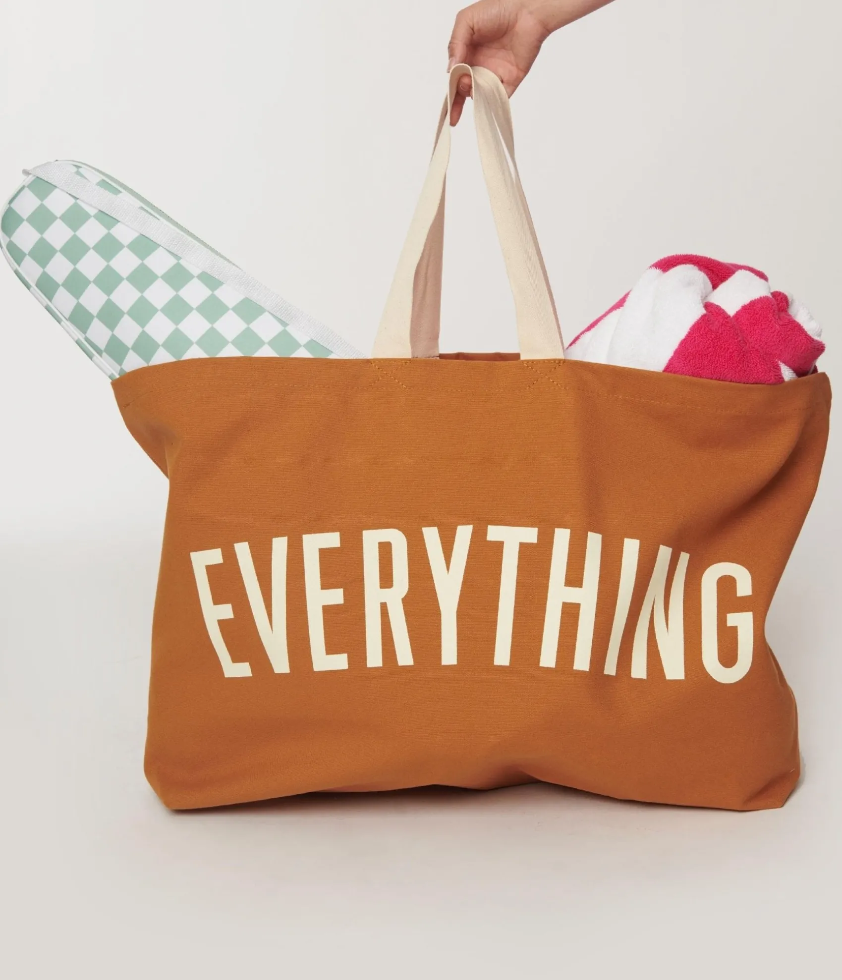 Unique Vintage Tan Everything Tote Bag Cheap