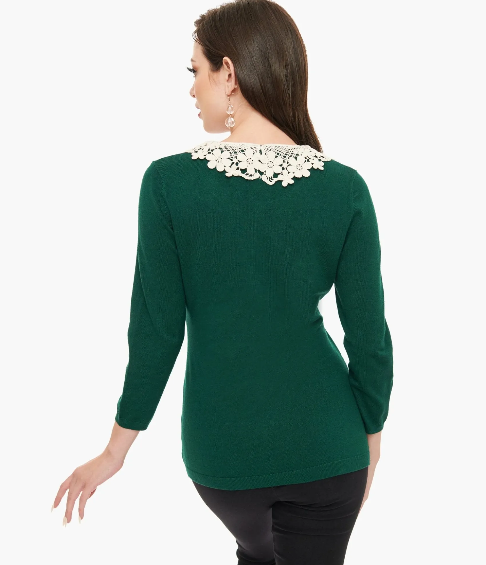 Unique Vintage The Golden Girls x Green & White Lace Sophia Bookworm Cardigan Fashion