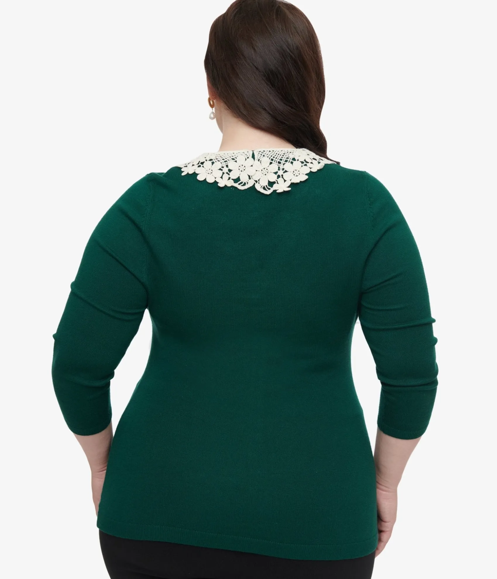 Unique Vintage The Golden Girls x Plus Size Green & White Lace Sophia Bookworm Cardigan Sale