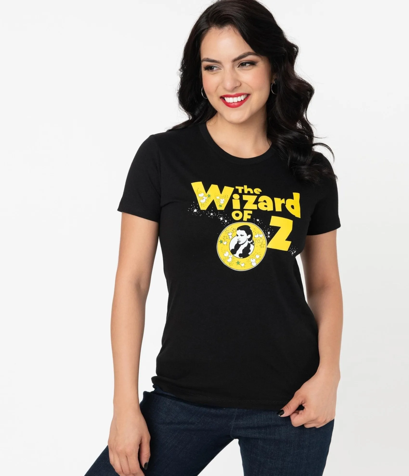 Unique Vintage The Wizard Of Oz x Retro Logo Fitted Tee Cheap