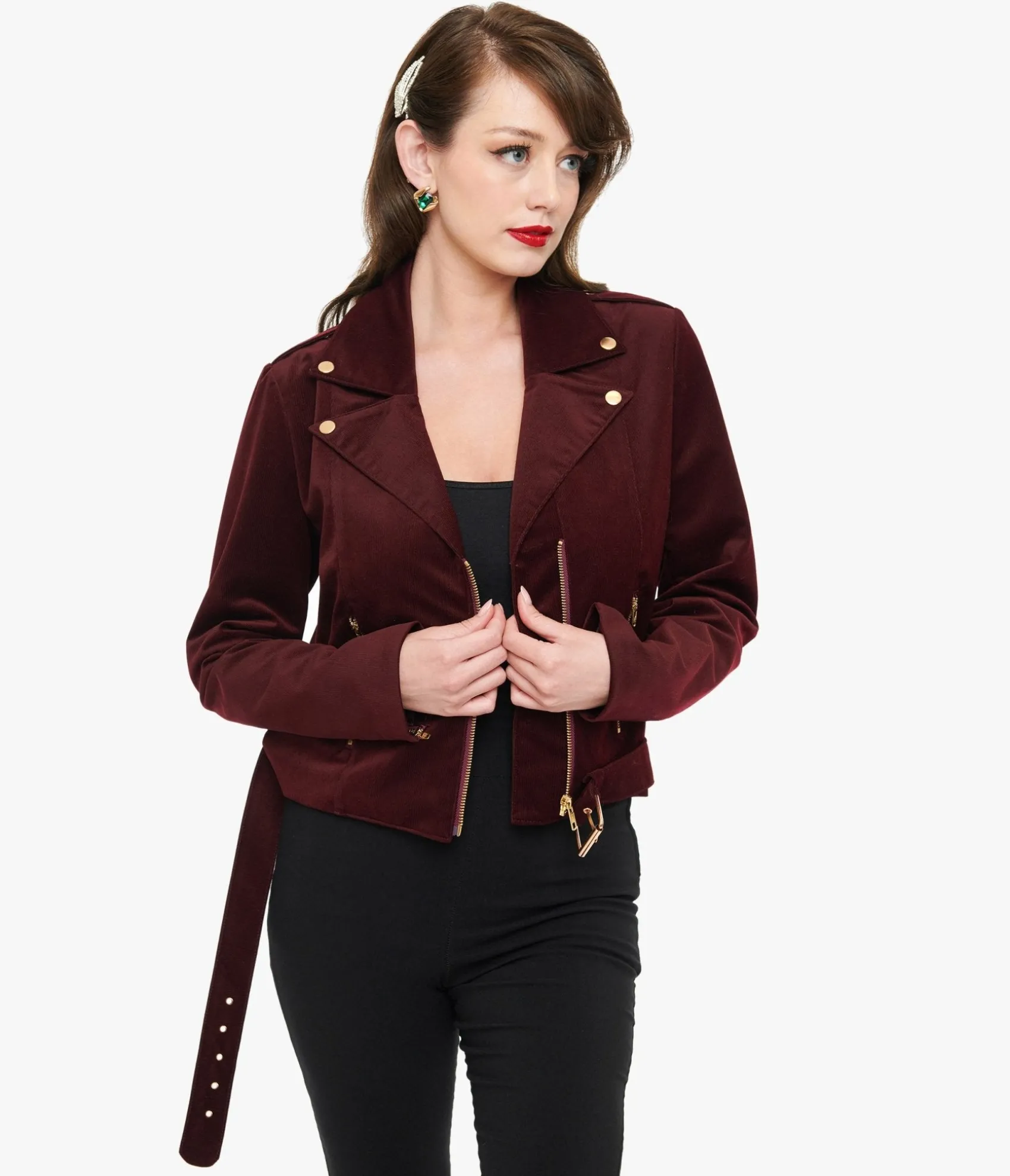 Unique Vintage Tim Burton's The Nightmare Before Christmas by Burgundy Velvet Jacket Clearance