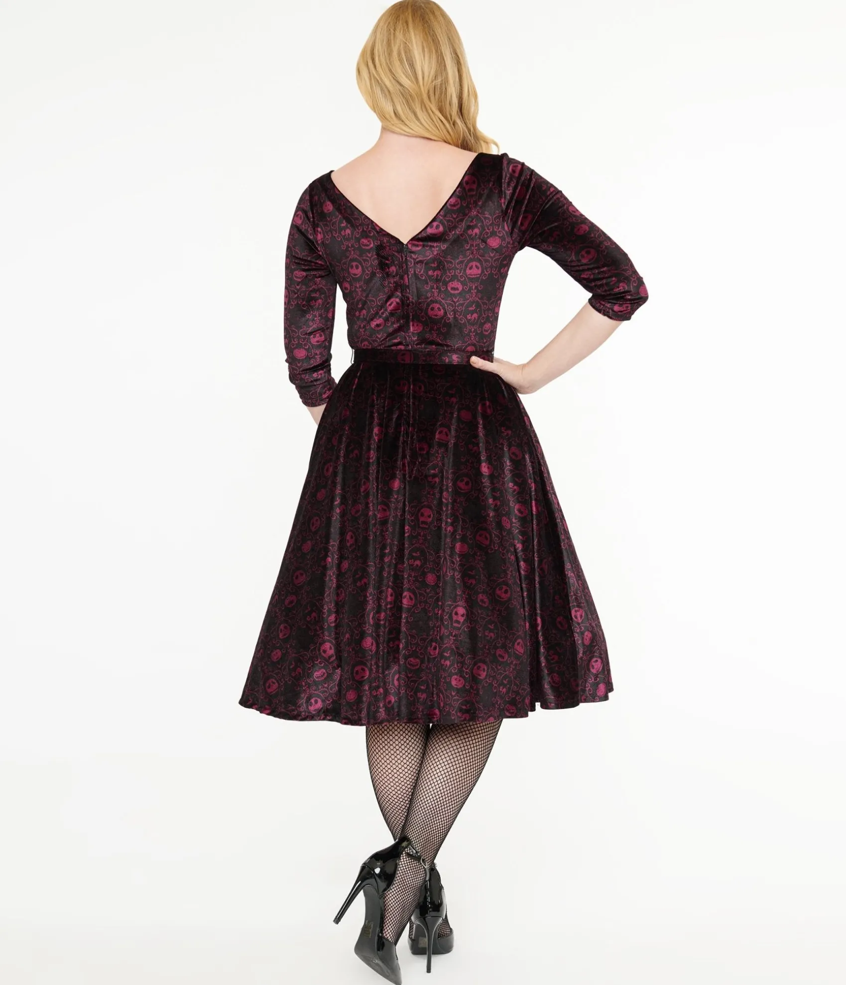 Unique Vintage Tim Burton's The Nightmare Before Christmas by Eggplant Baroque Jack Skellington Devon Swing Dress New